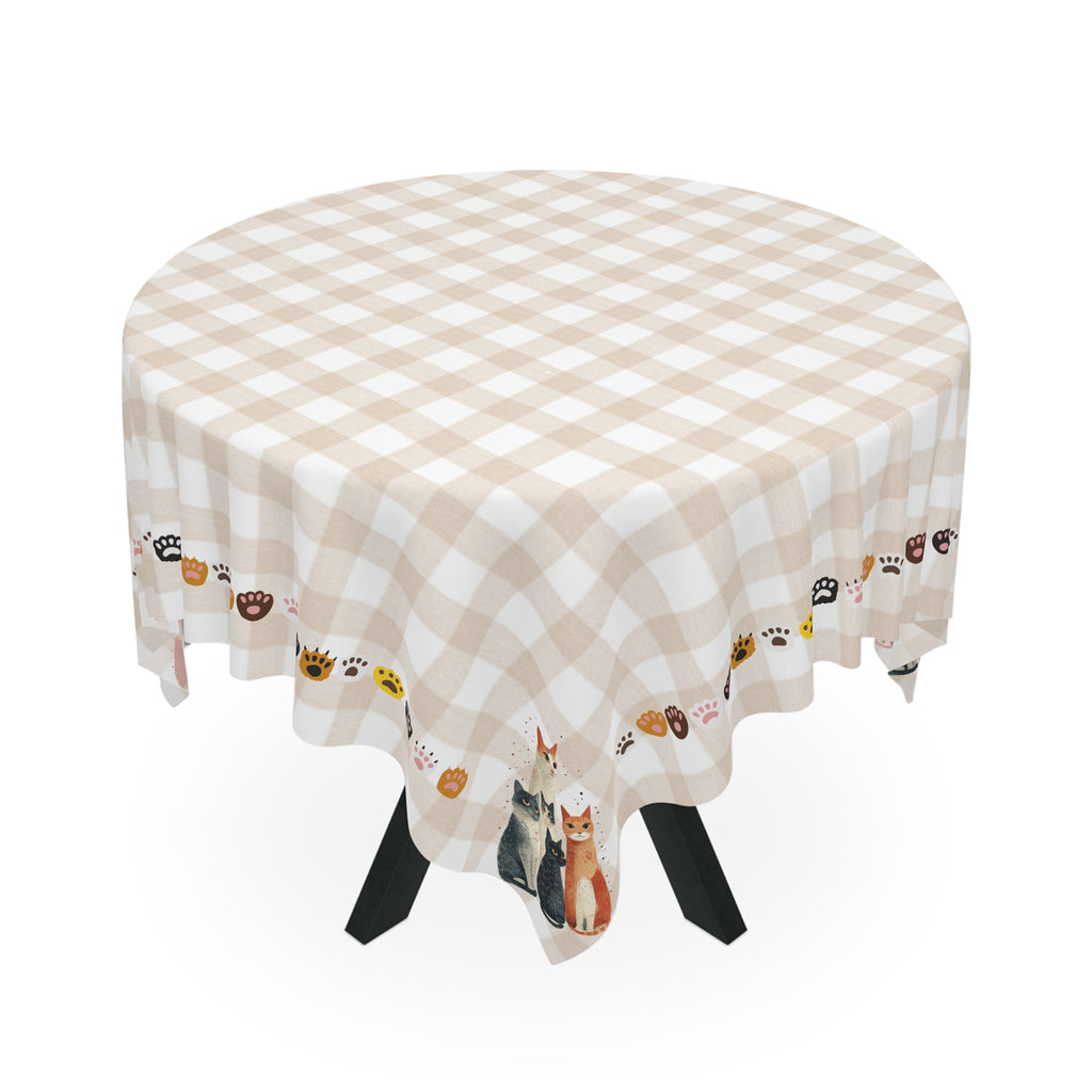 Cute Cat Family Tablecloth, Great for Country Cat Lovers