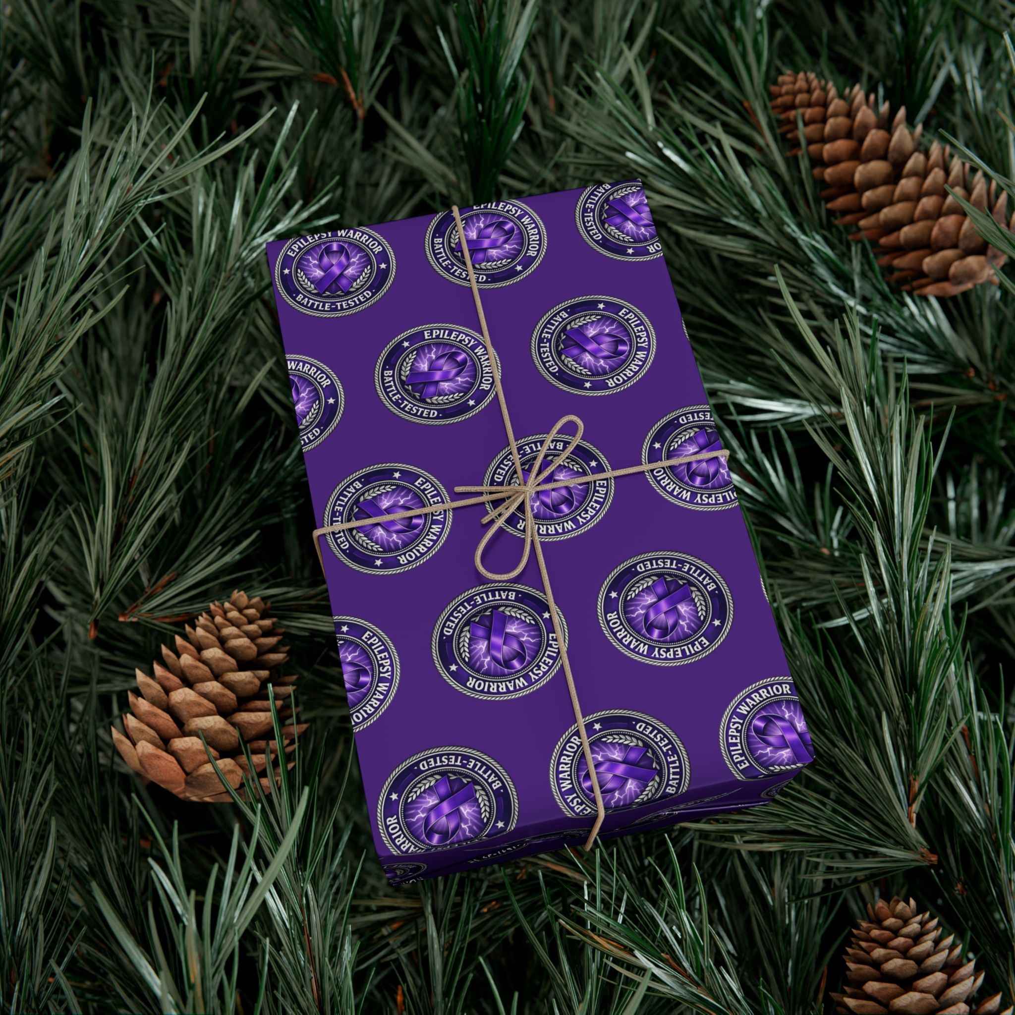 Epilepsy Warrior Gift Wrap | Purple Awareness All-Occasion Wrapping Paper