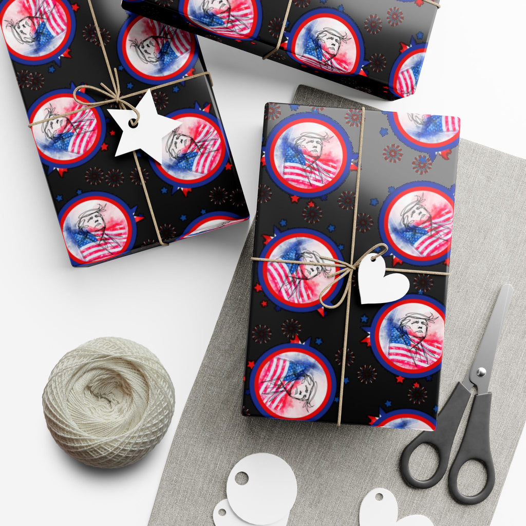 Draw Your Own Conclusions All-Occasion Gift Wrap – Patriotic Satire Wrapping Paper