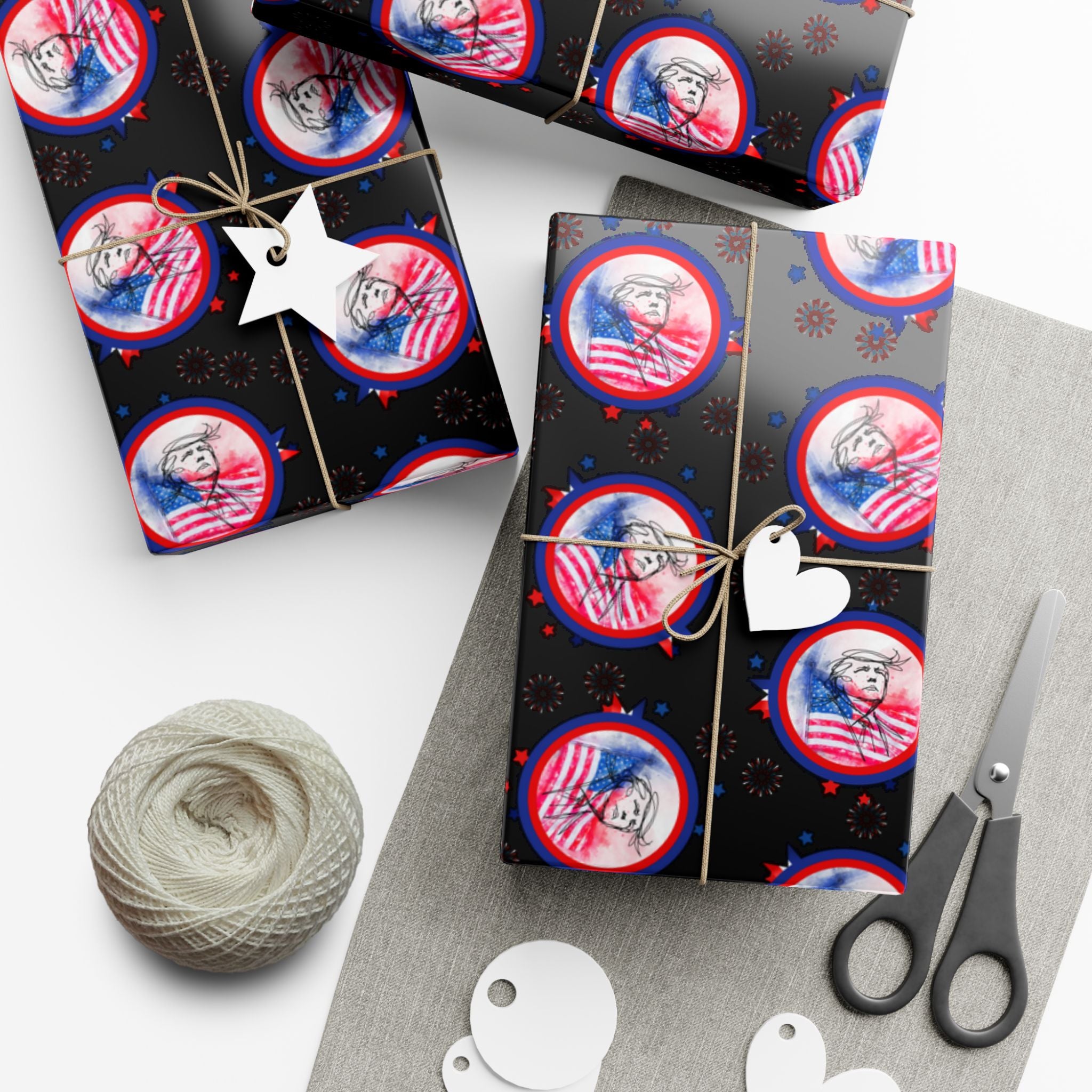 Draw Your Own Conclusions All-Occasion Gift Wrap – Patriotic Satire Wrapping Paper