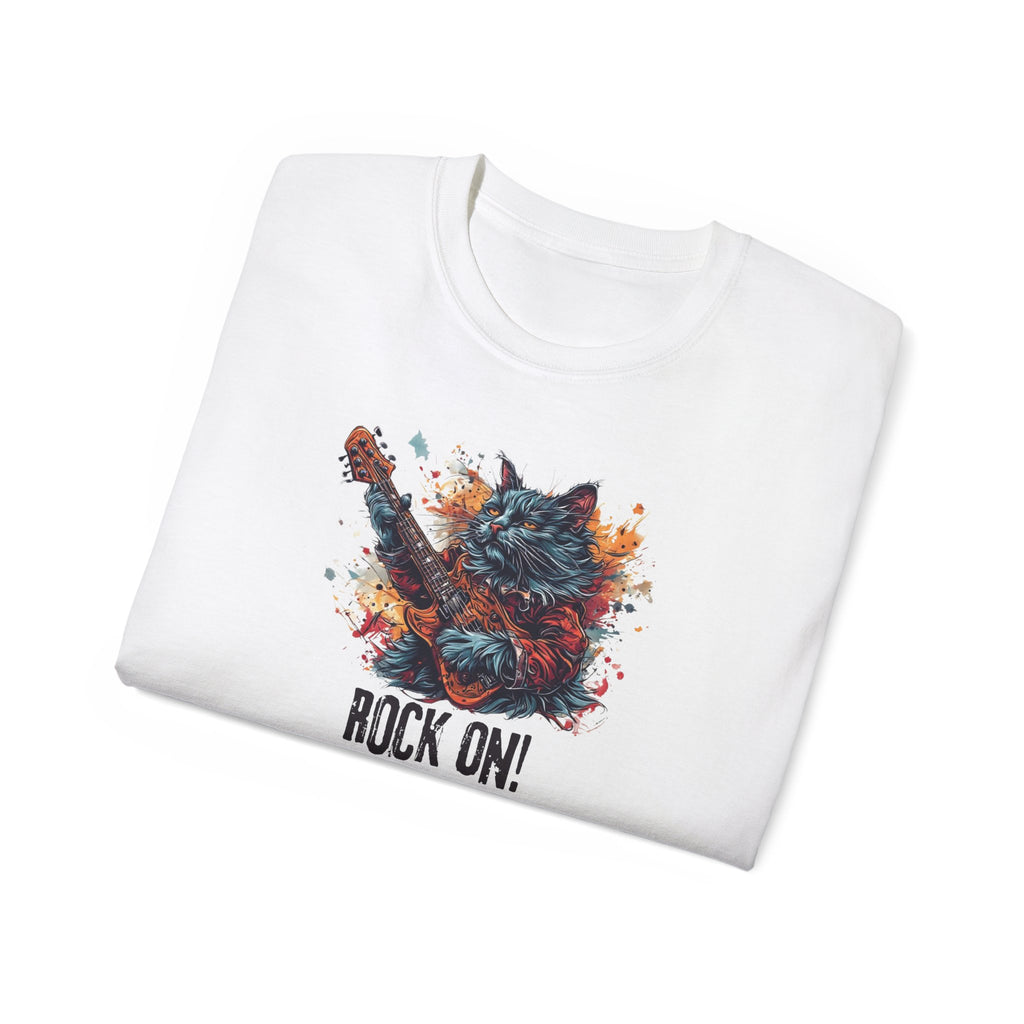 Rock On Cat Unisex Music Tee