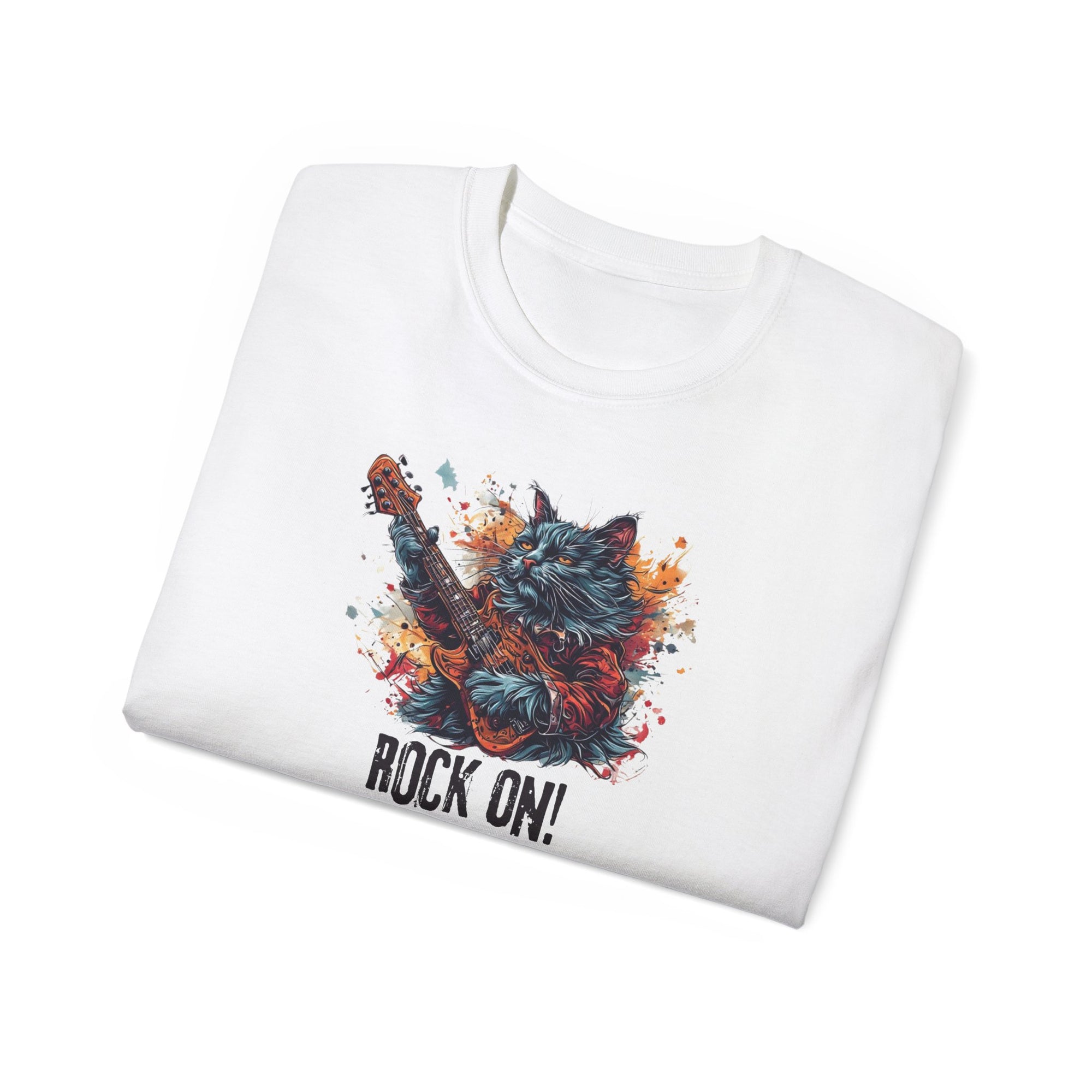 Rock On Cat Unisex Music Tee