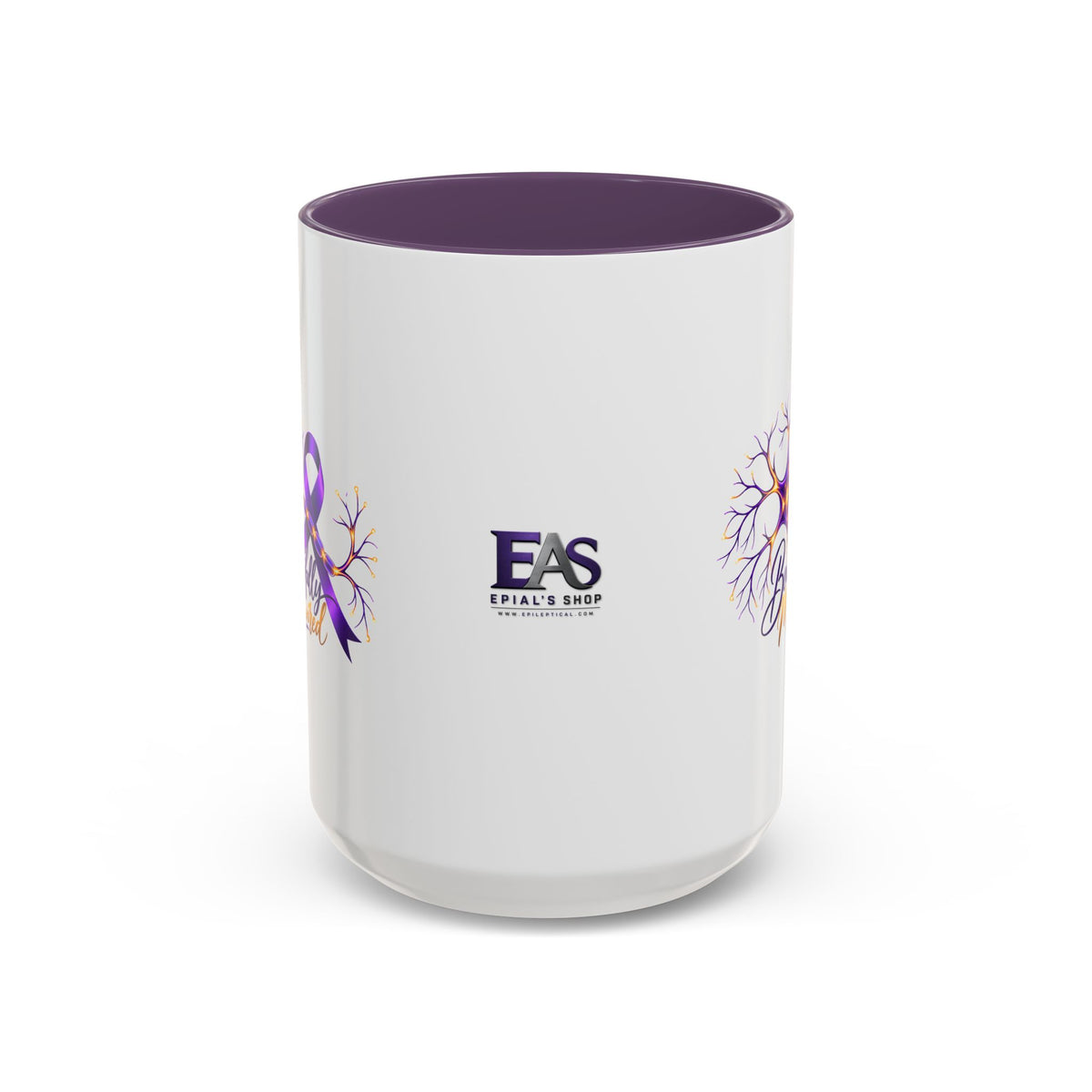 Beautifully Miswired Epilepsy Awareness Ceramic Mug | Purple Ribbon & Neuron Design (11/15oz)