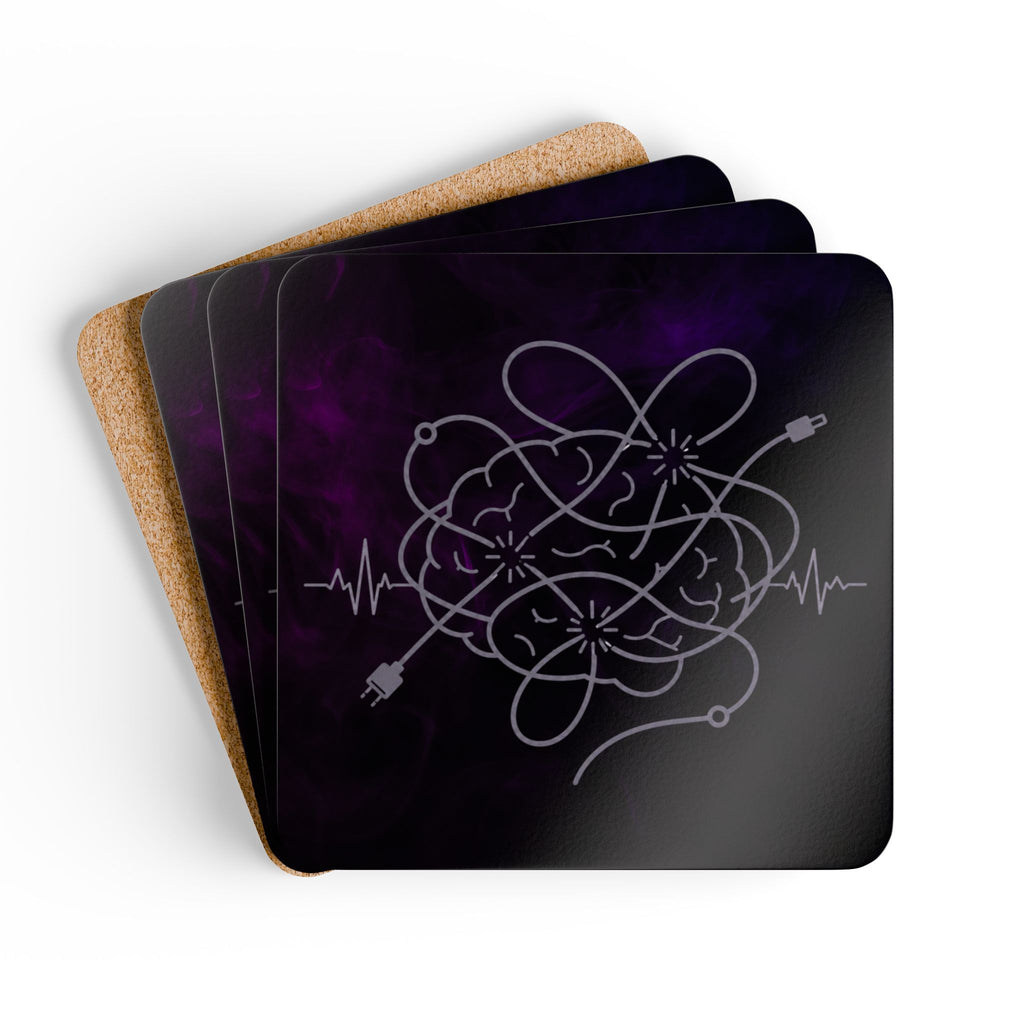 Tangled Brain Epilepsy Awareness Coaster Set