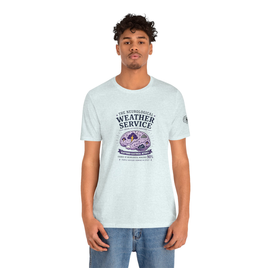 Neurological Weather Service Epilepsy Awareness T-Shirt | Brain Forecast Tee