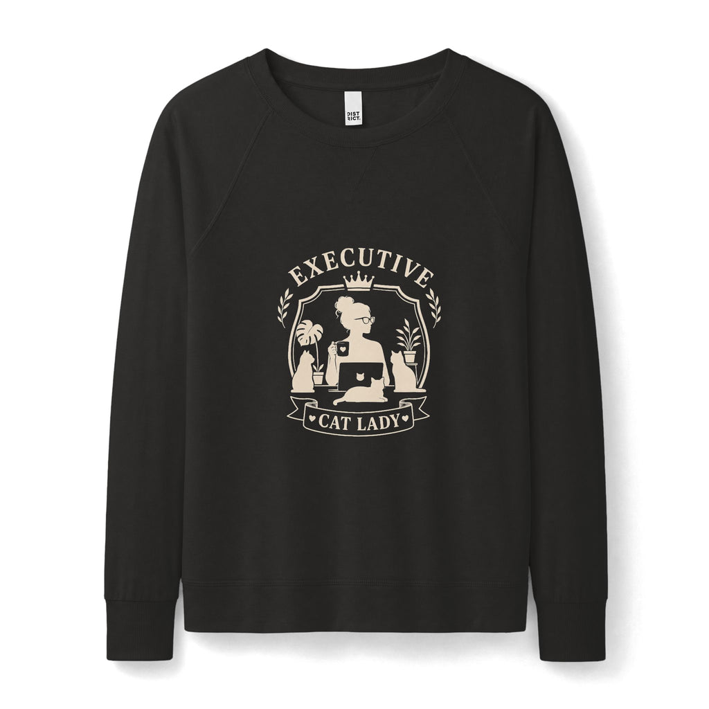 Executive Cat Lady Lightweight Sweatshirt | Women’s Cat Lover Crewneck