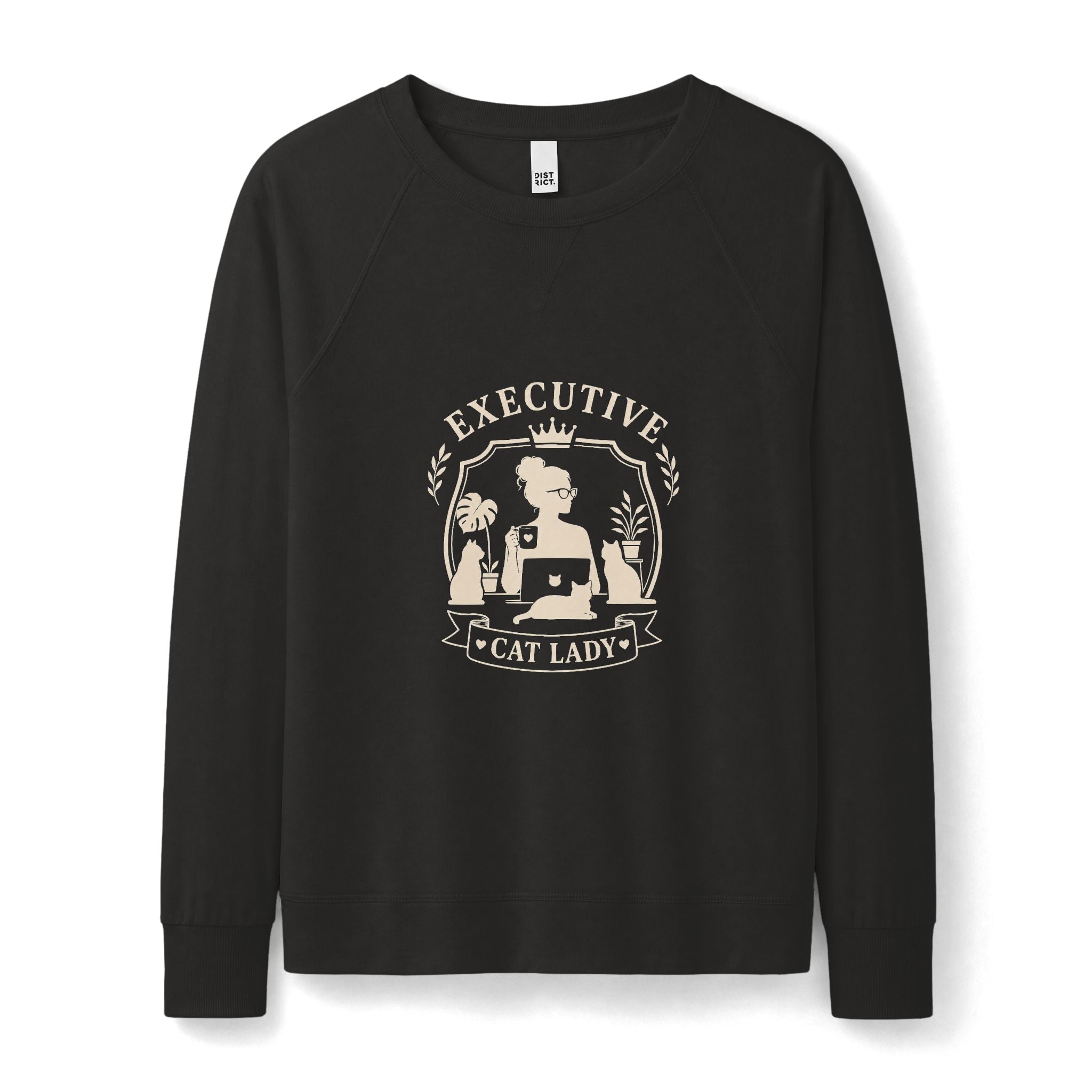 Executive Cat Lady Lightweight Sweatshirt | Women’s Cat Lover Crewneck