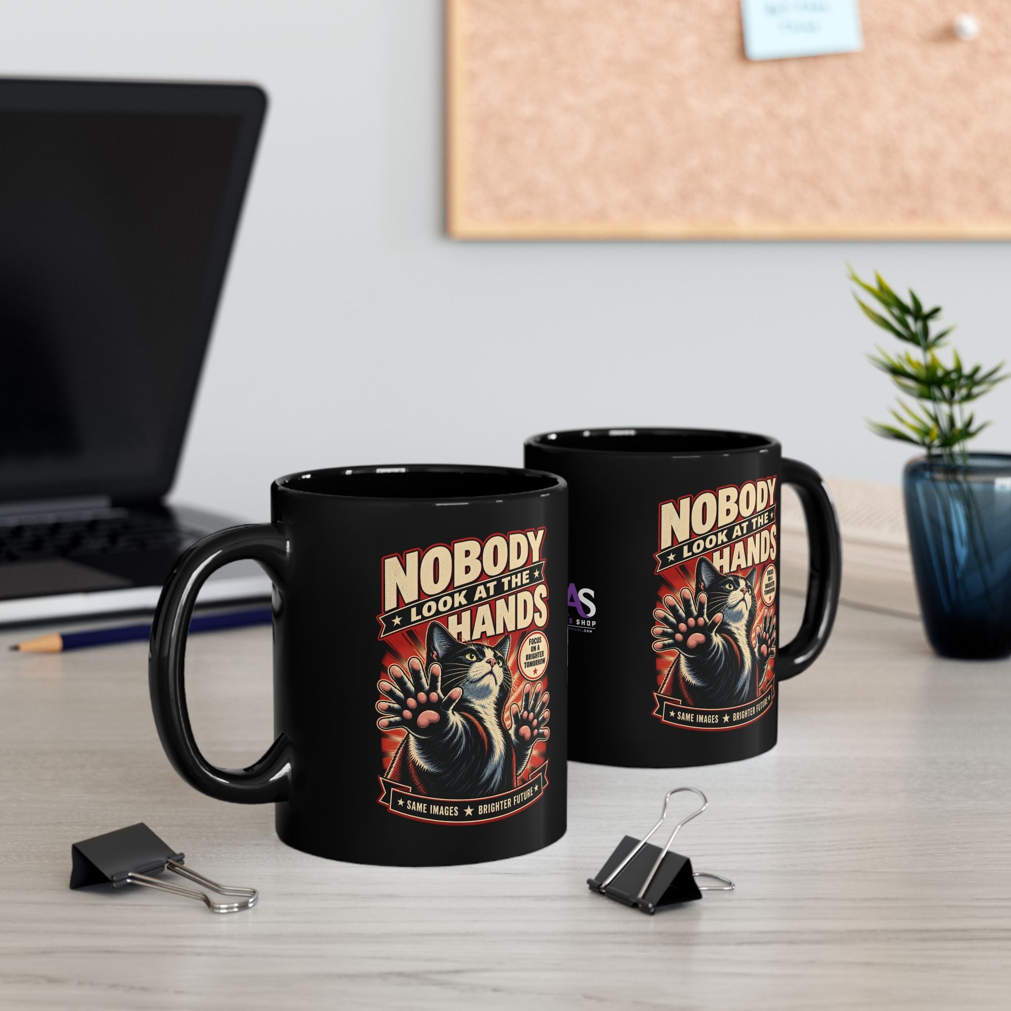 Nobody Look at the Hands AI Slop Mug