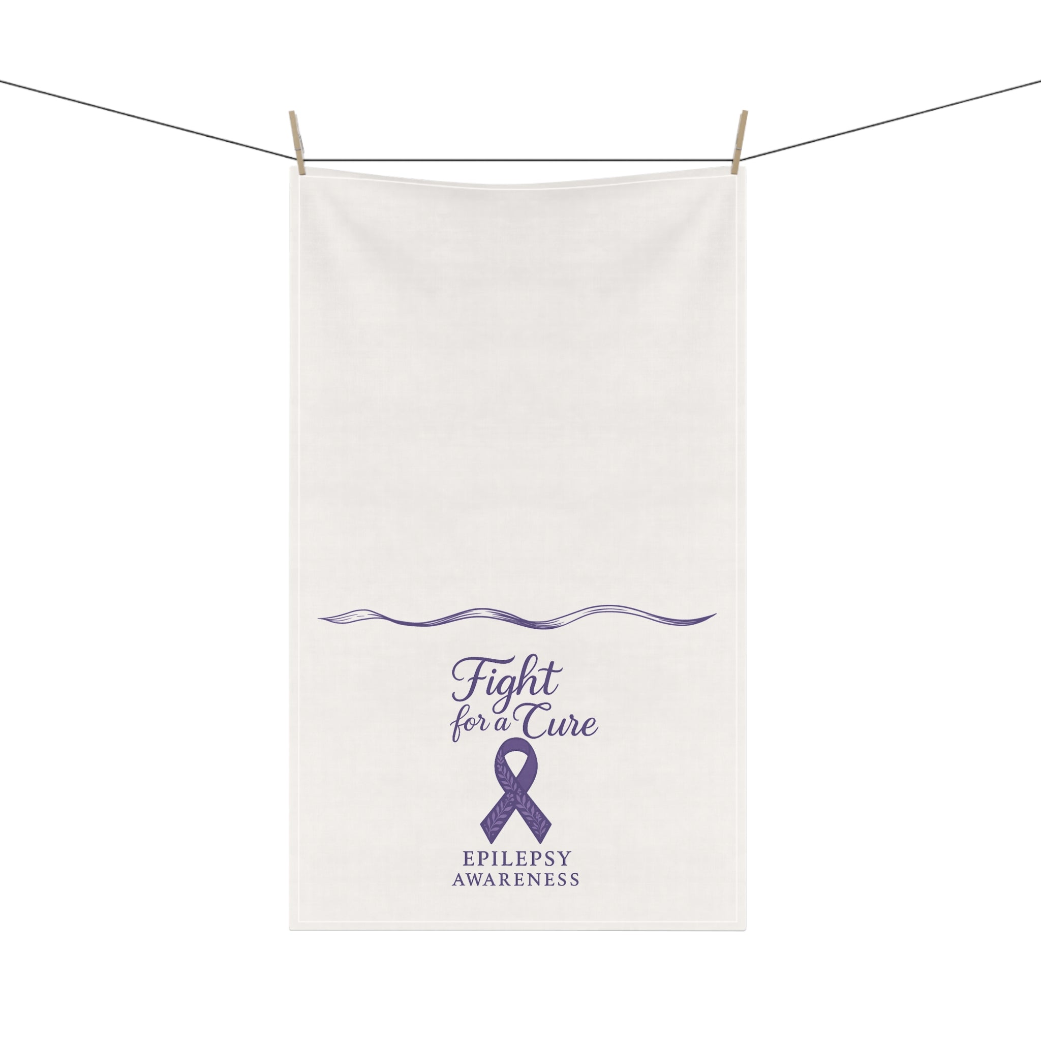 “Fight for a Cure” Epilepsy Awareness Tea Towel