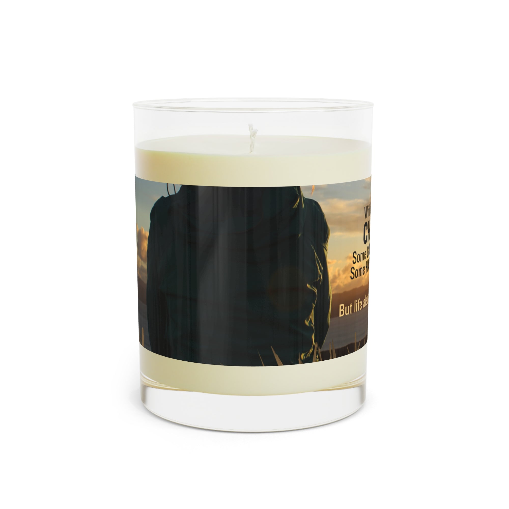 Life Comes with Cats Scented Candle - Full Glass, 11oz