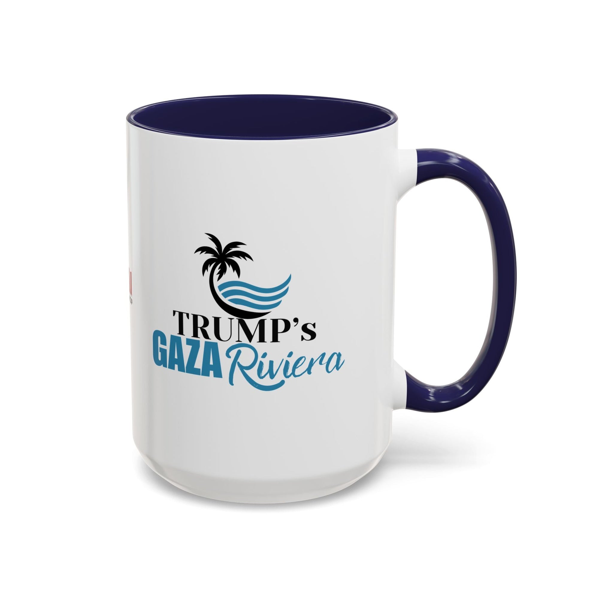 Tropical Trump’s Gaza Riviera Accent Coffee Mug - 11 & 15oz Ceramic Mug for Beach Lovers Printify
