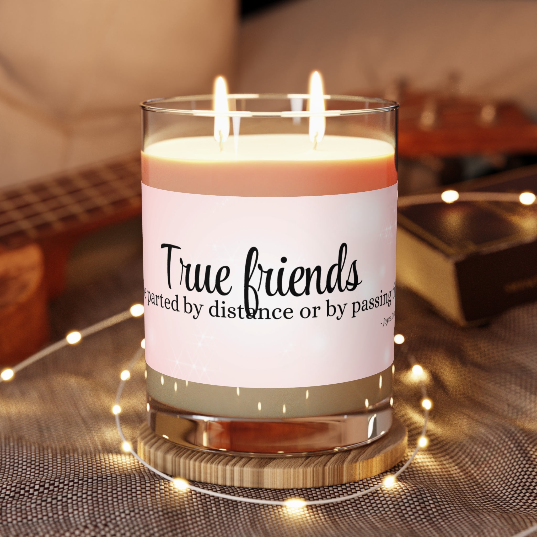 Photo depicting the ​True Friends Scented Candle - Full Glass, 11oz from EpiAl's Shop.