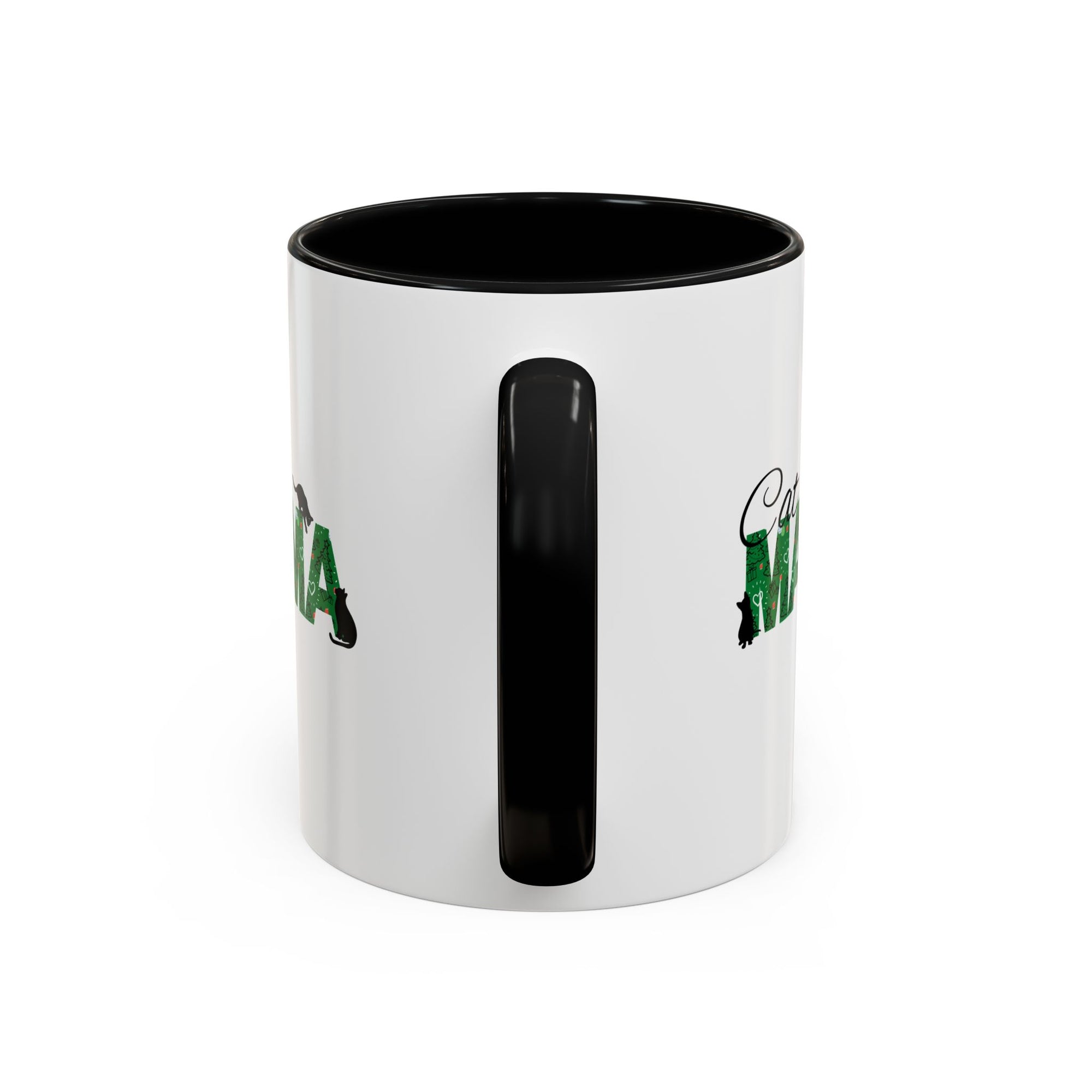 Christmas Cat Mama Accent Coffee Mug (11, 15oz)