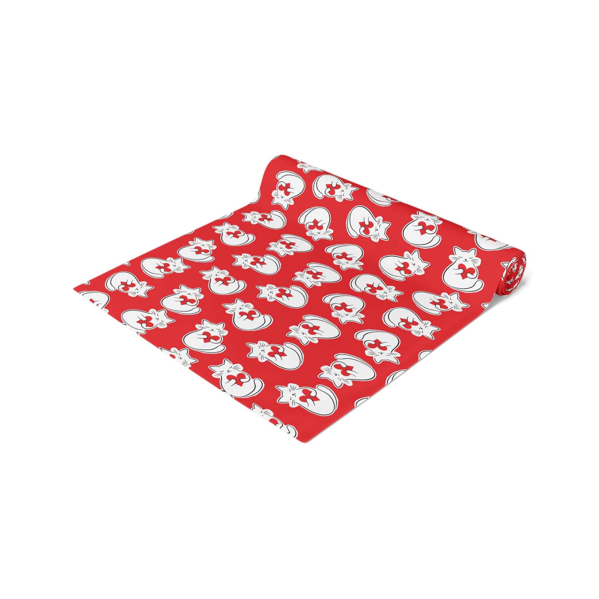 Heart Cat Table Runner – Sweet, Bold, and Slightly Extra