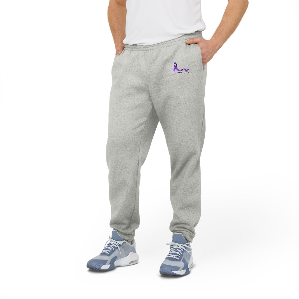 Epilepsy Awareness “HOPE” Morse Code Men’s Joggers – Purple Ribbon