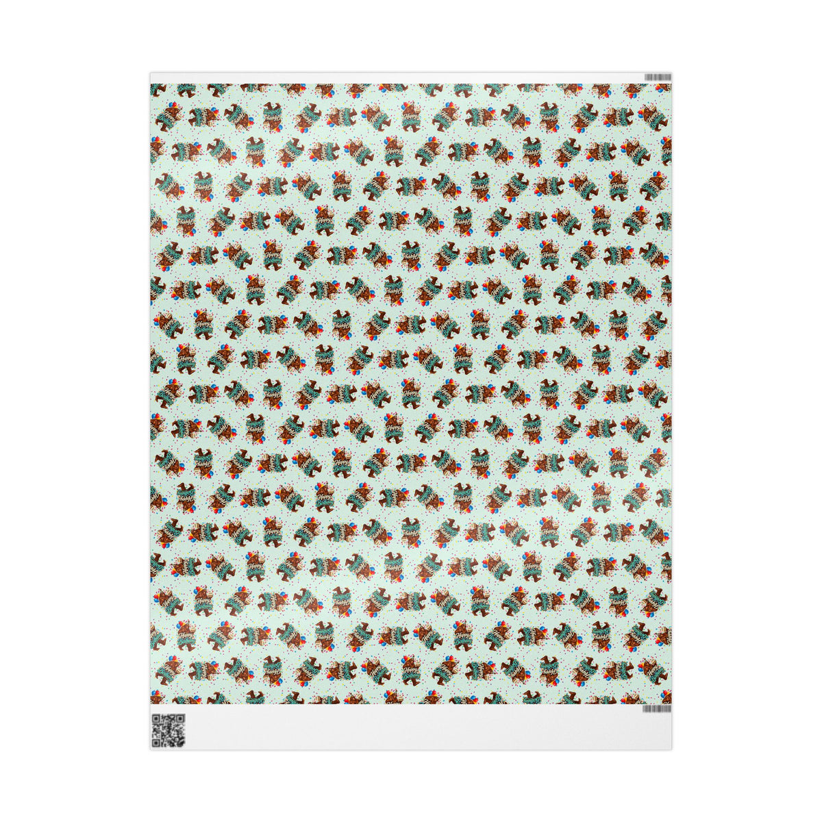 Happy Birthday Bigfoot Wrapping Paper | Sasquatch Birthday Gift Wrap