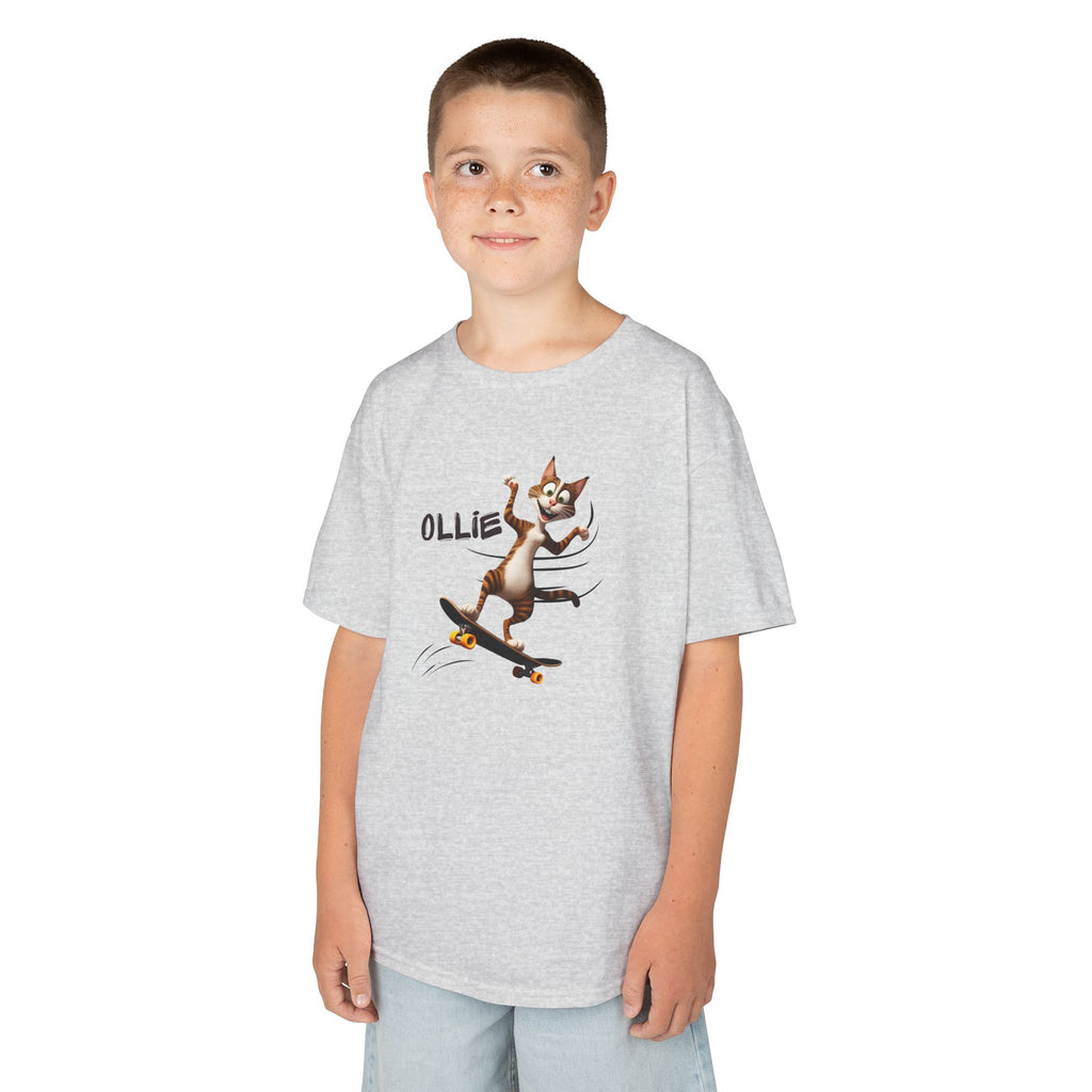 Kids Ollie Cat Tee - Fun and Playful Cotton T-Shirt for Children