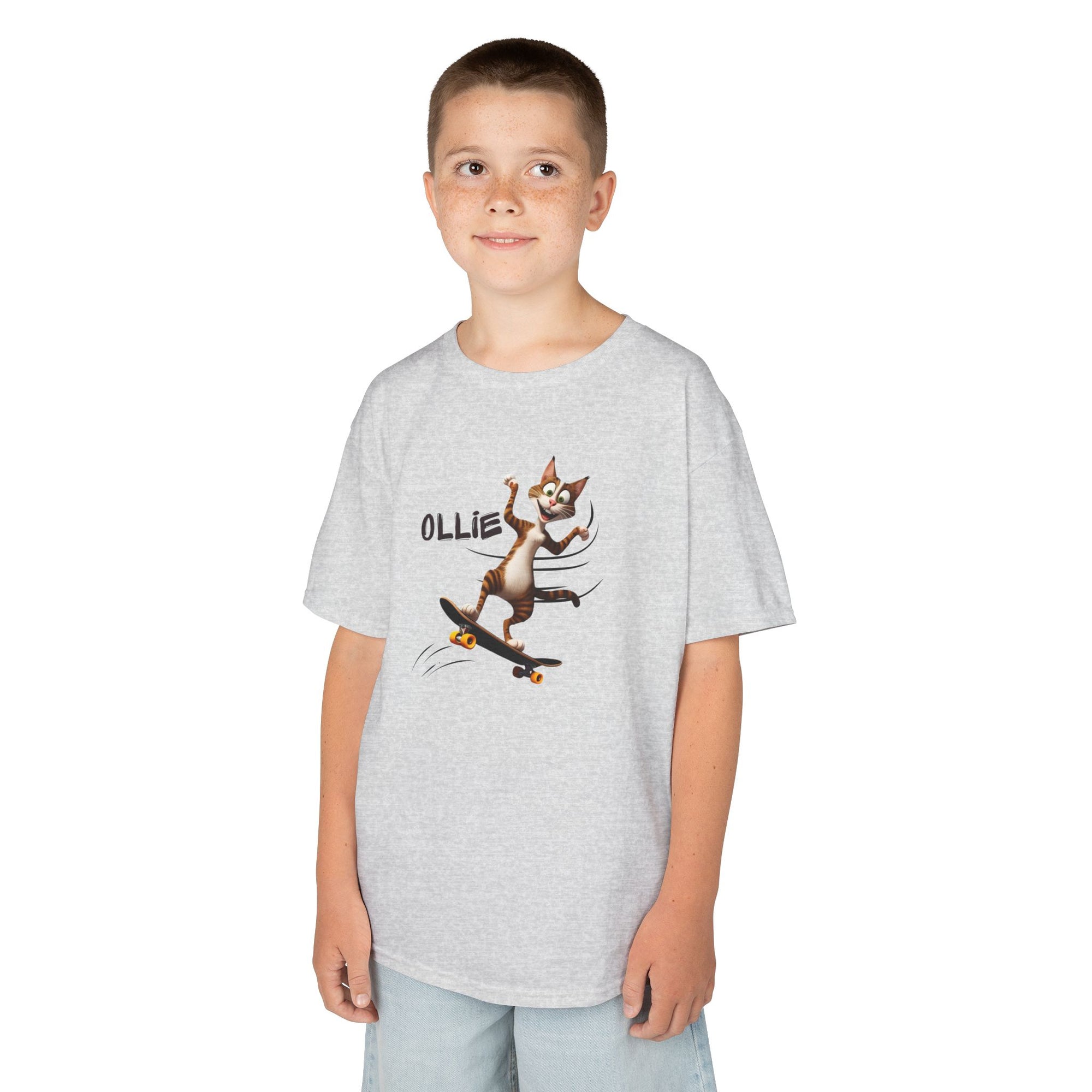 Kids Ollie Cat Tee - Fun and Playful Cotton T-Shirt for Children