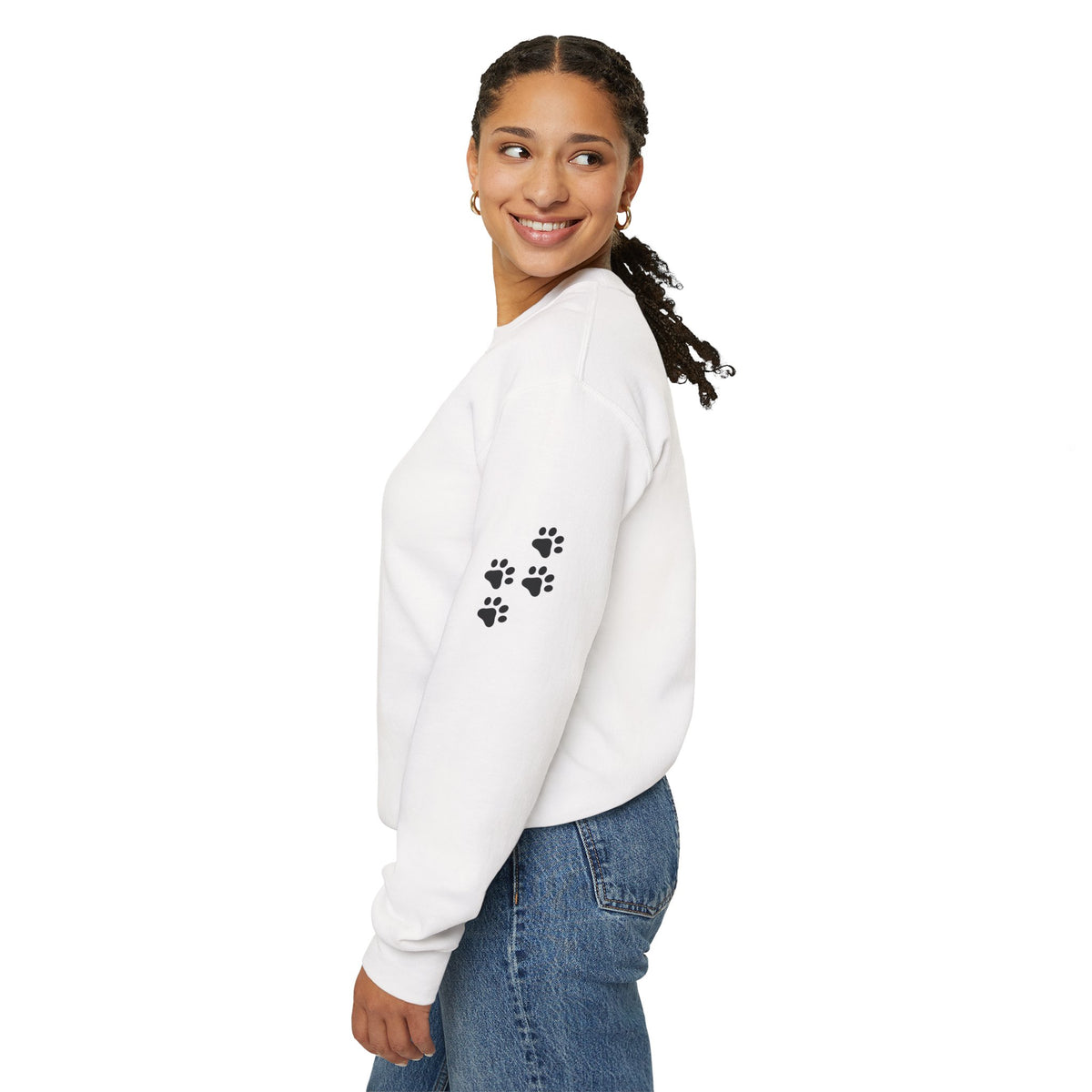 Resting Witch Face Cat Sweatshirt | Halloween Witch Cat Crewneck