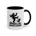 Dance Like Nobody's Filming | Funny Bigfoot & Cat Coffee Mug (11oz/15oz)