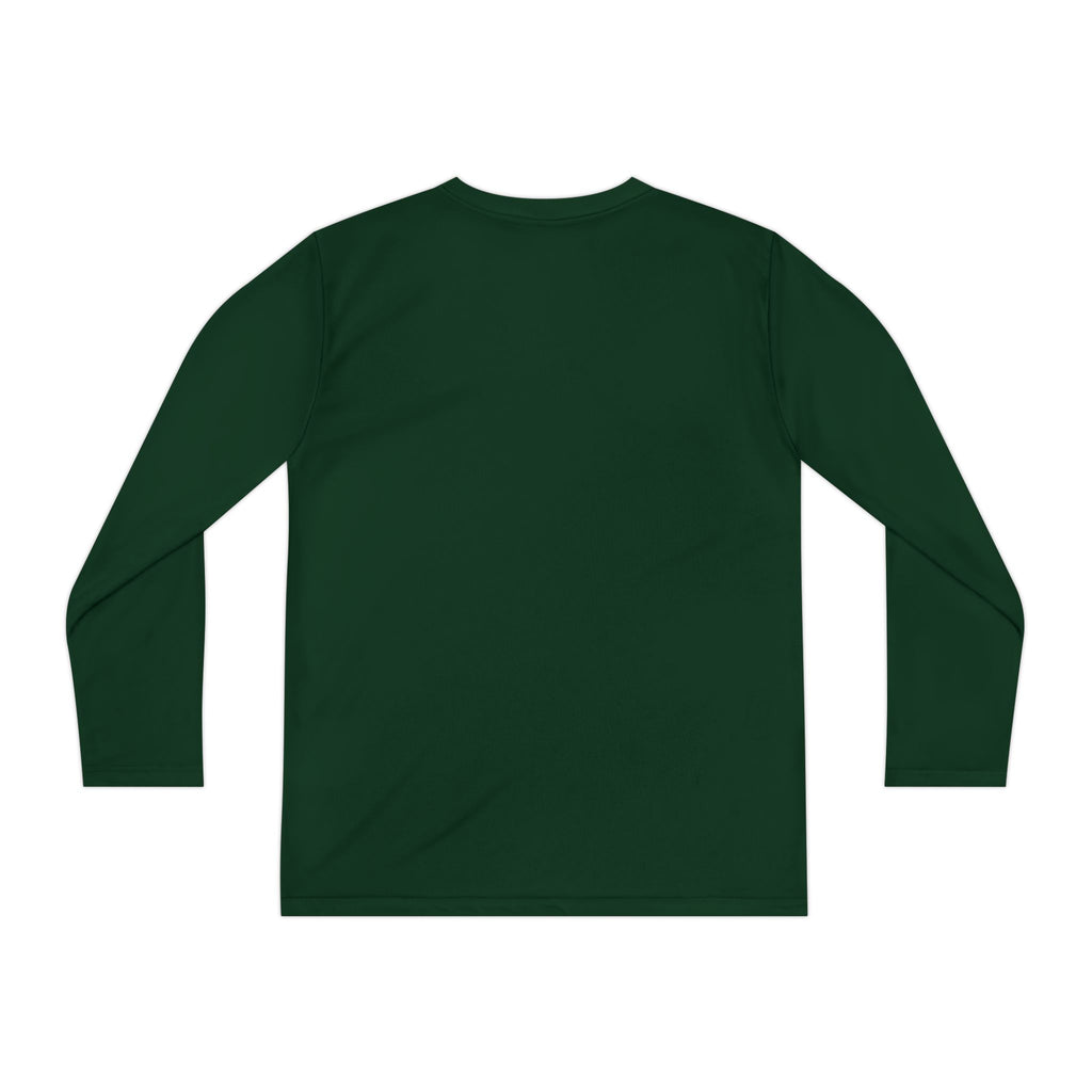 Bigfoot Blowing Dandelion Youth Long Sleeve Tee | Kids Sasquatch Shirt