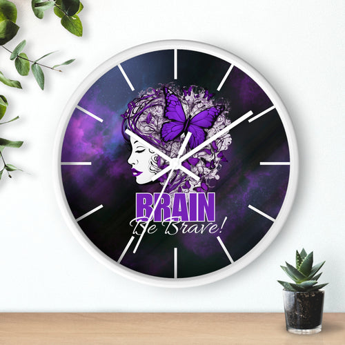 Photo depicting the ​Beautiful Brain Be Brave Wall Clock from EpiAl's Shop.