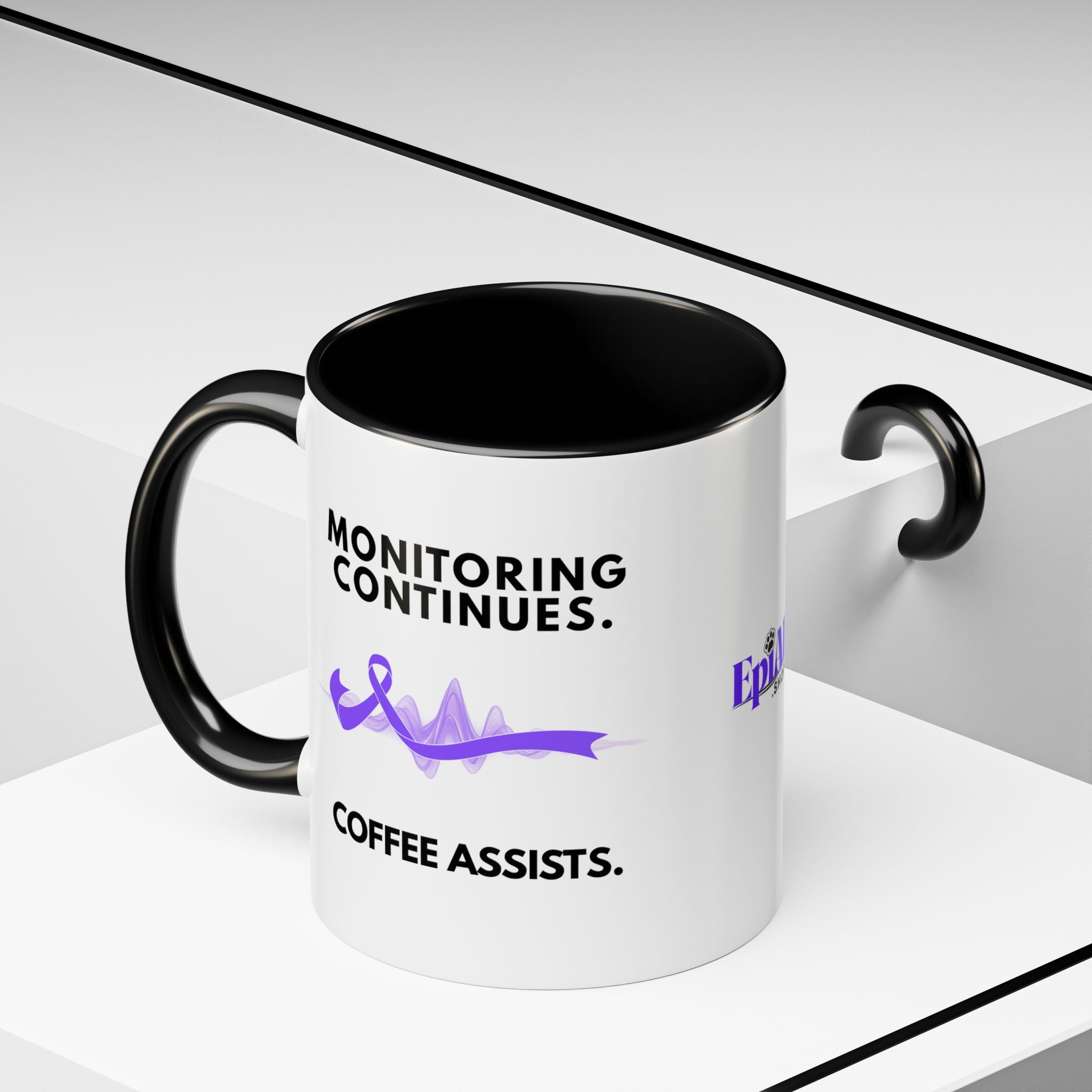 Monitoring Continues. Coffee Assists. Epilepsy Awareness Mug