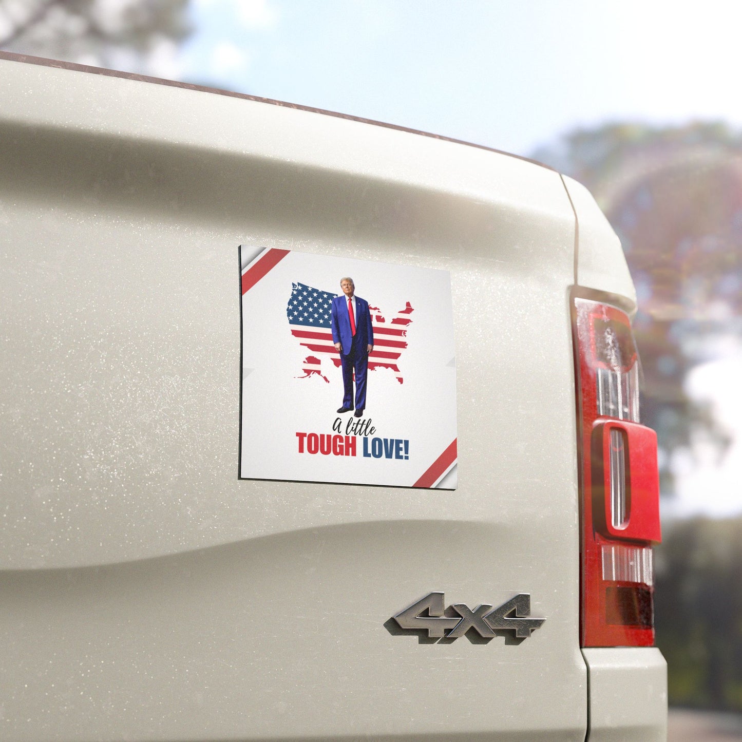 Patriotic Car Magnet - 'A Little Tough Love!' - Perfect for USA Supporters