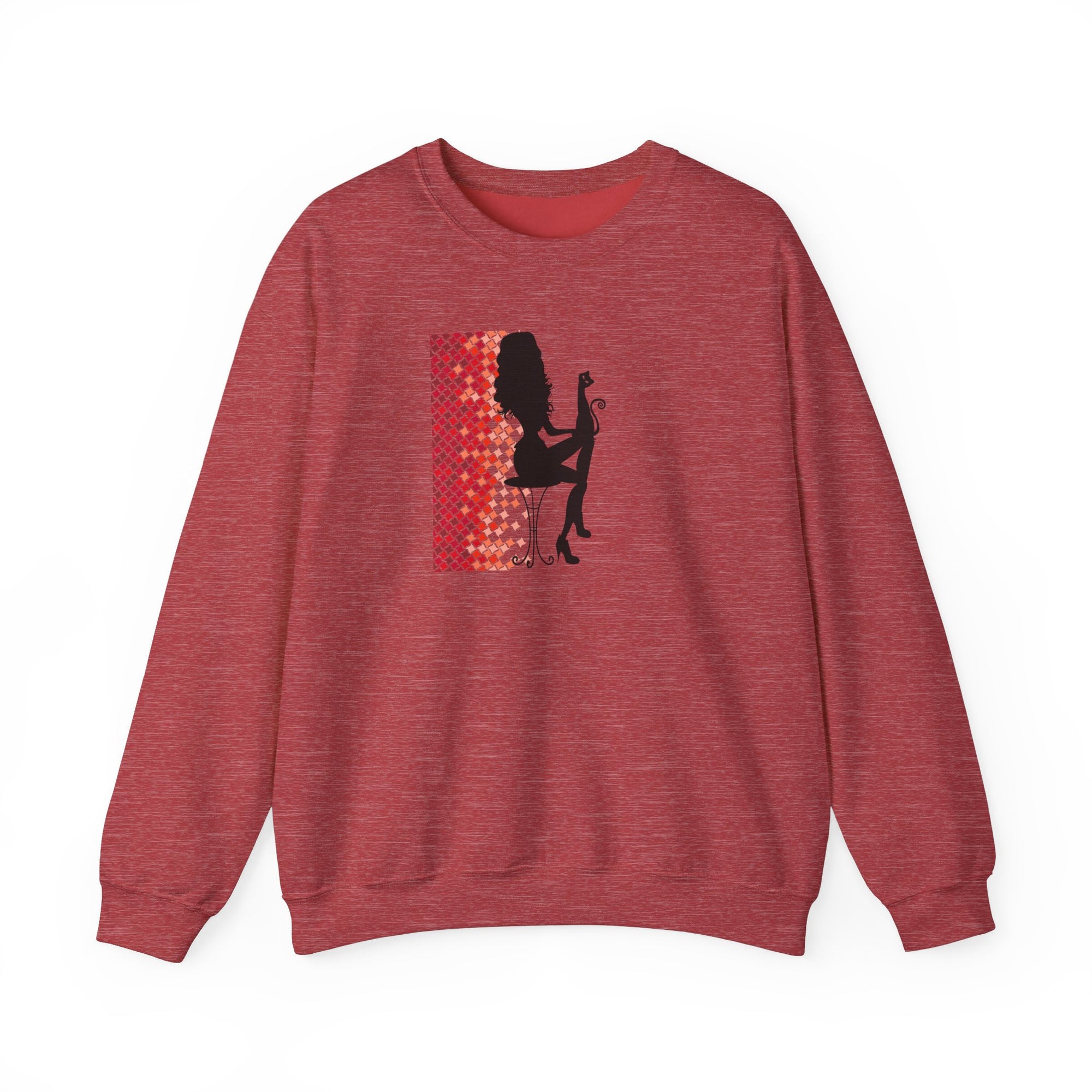 Poised Cat Lady Heavy Blend™ Crewneck Sweatshirt