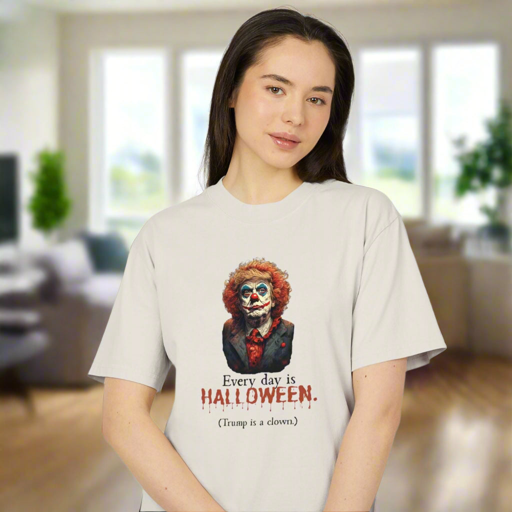 Trump is a Clown Halloween Unisex Faded Tee