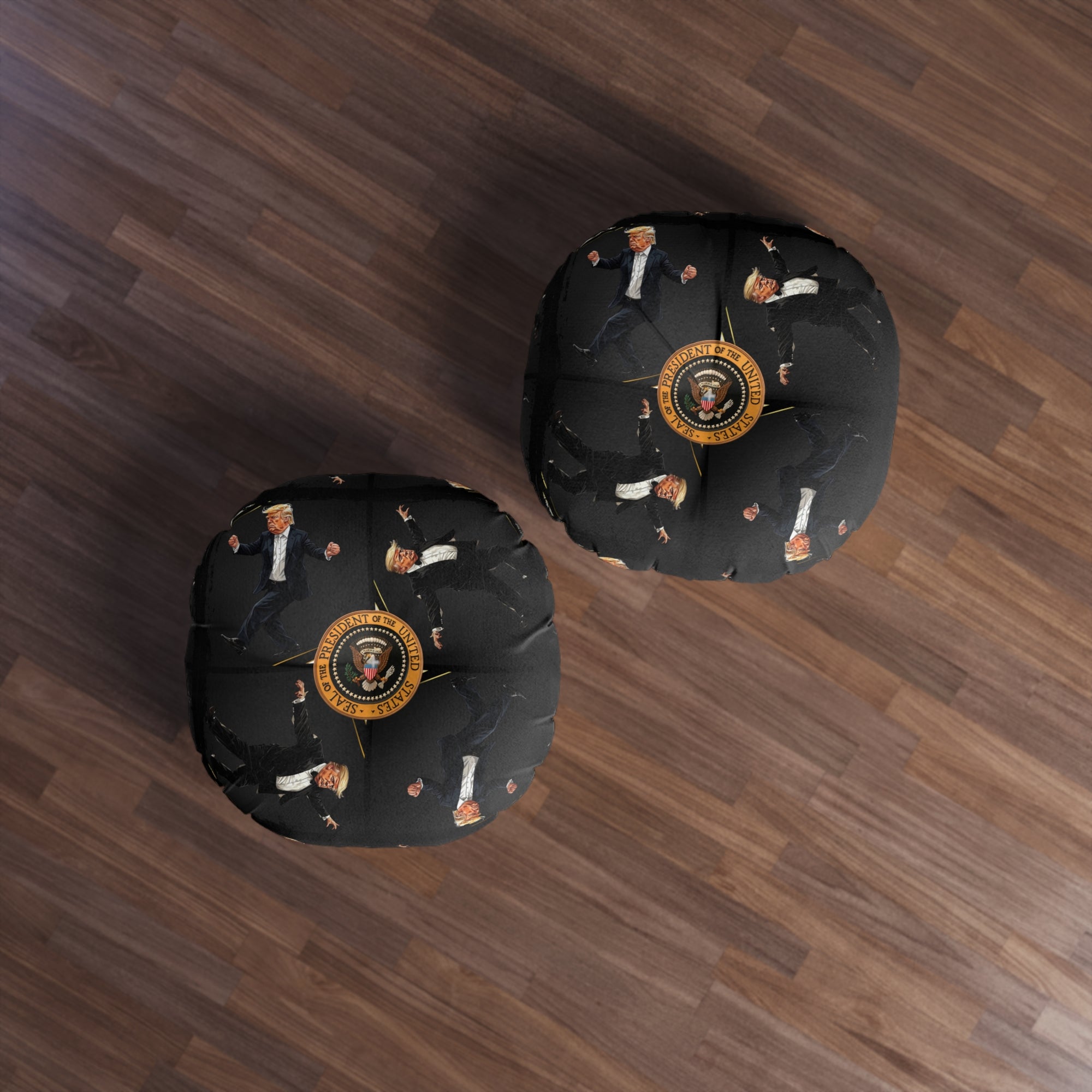 Dancing Donald Novelty Tufted Floor Pillow, Round