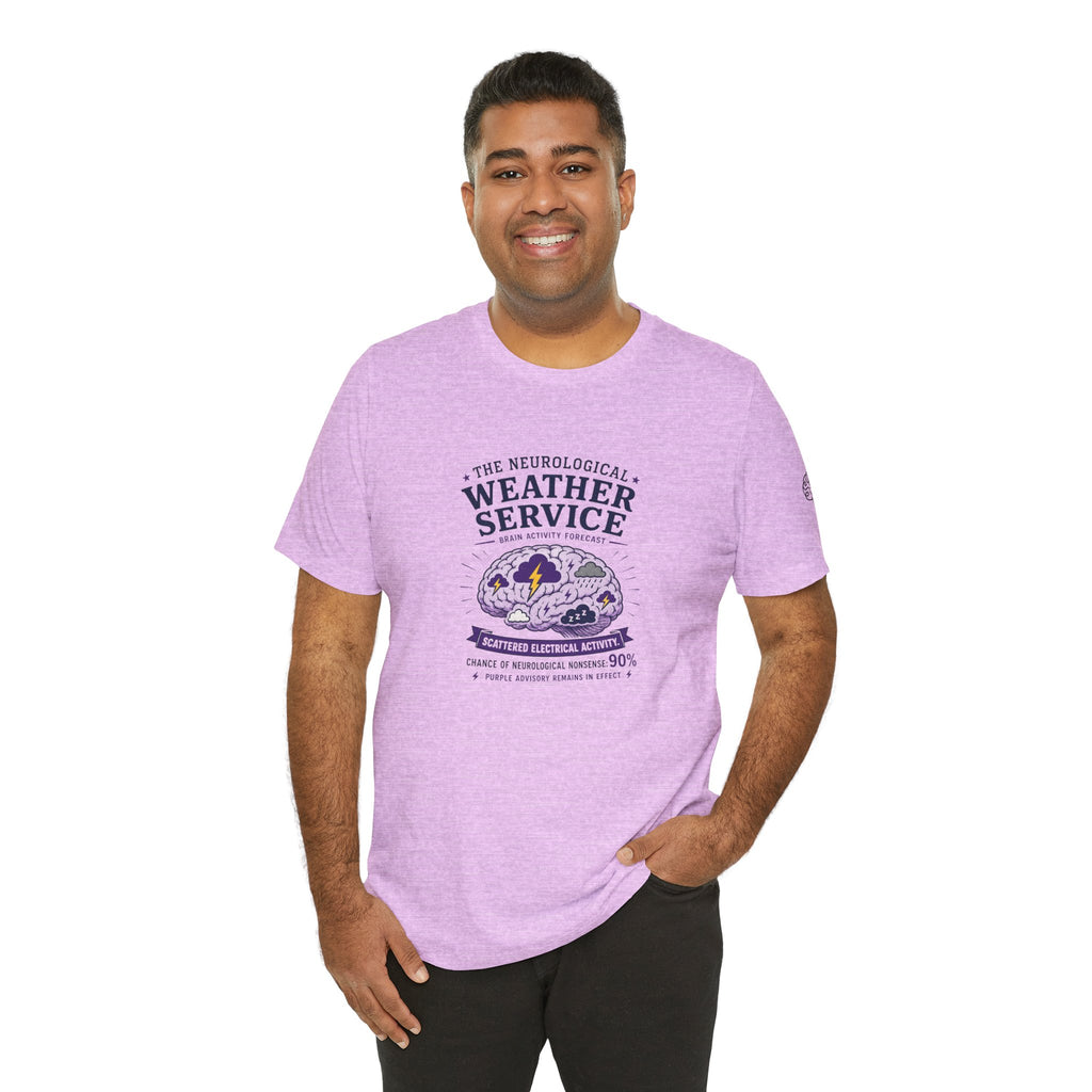 Neurological Weather Service Epilepsy Awareness T-Shirt | Brain Forecast Tee
