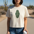 Exit 250 Existential America Cropped T-Shirt | Vintage Motel Graphic Tee
