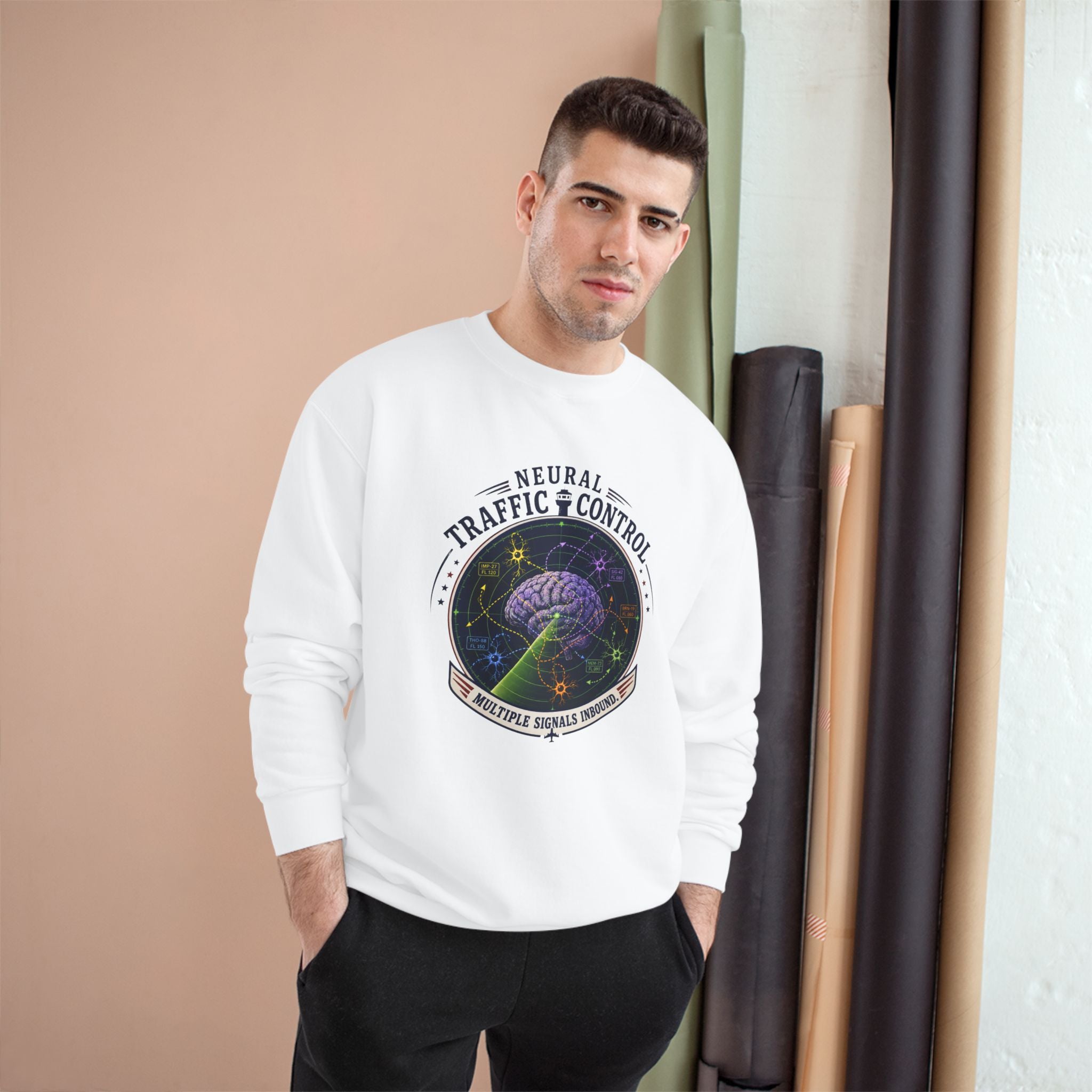 Neural Traffic Control Champion Sweatshirt | Brain Radar Crewneck