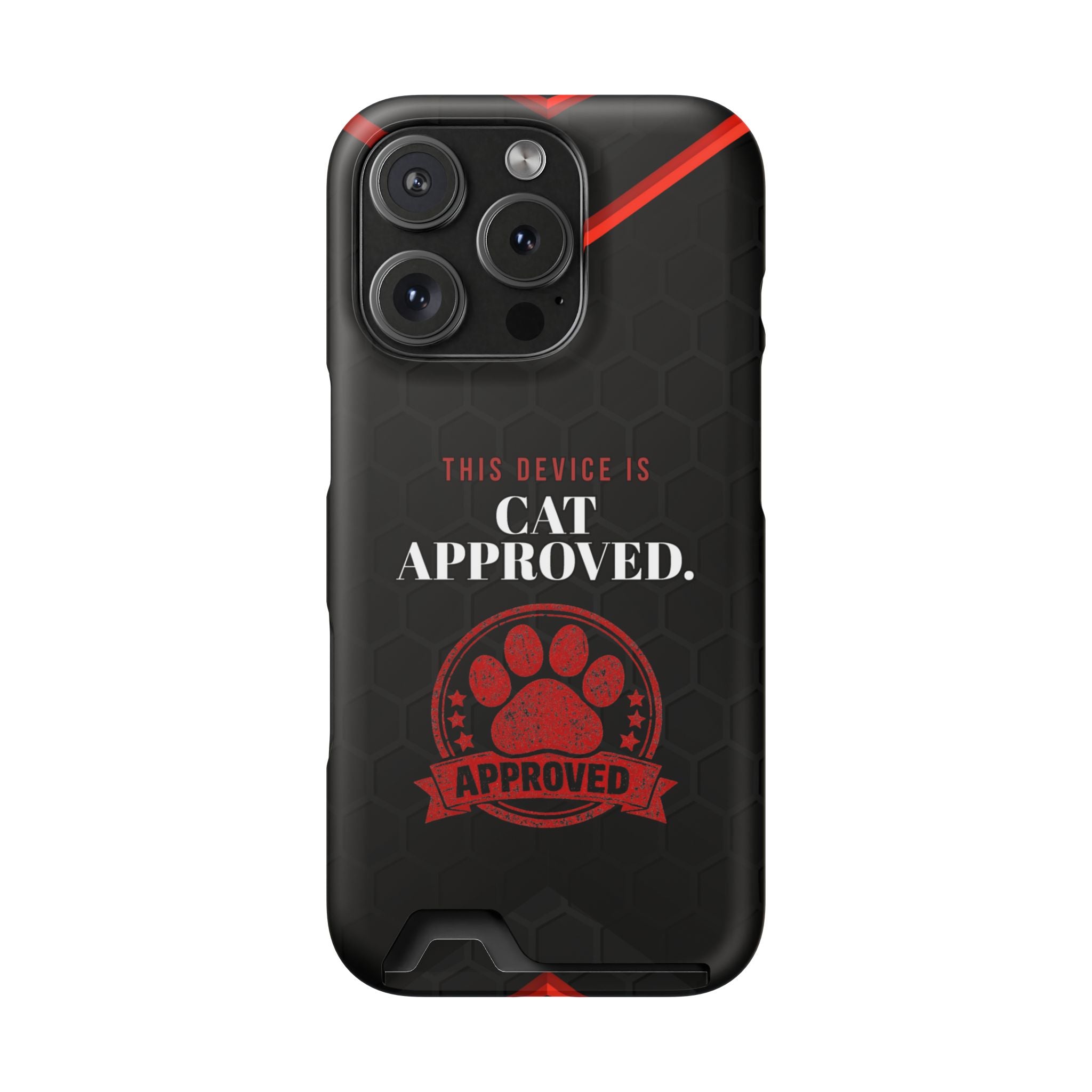 This Device Is Cat Approved iPhone Case – Paw Stamp Design