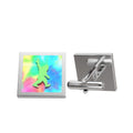 Bigfoot Peace Sign Cufflinks – Colorful Sasquatch Stainless Steel Cufflinks