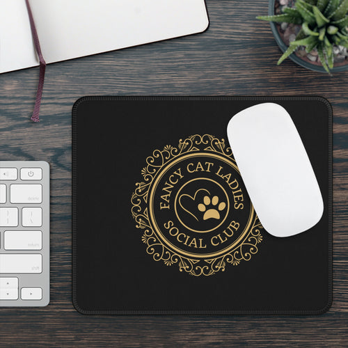 Photo depicting the ​Cat Lady Social Club Gaming Mouse Pad from EpiAl's Shop.