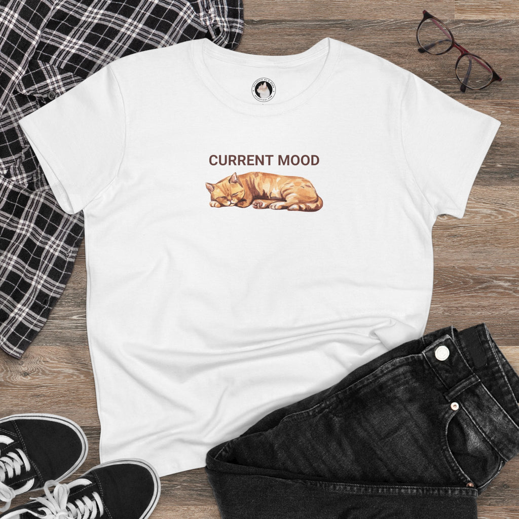Current Mood: Sleepy Women's Midweight Cotton Tee
