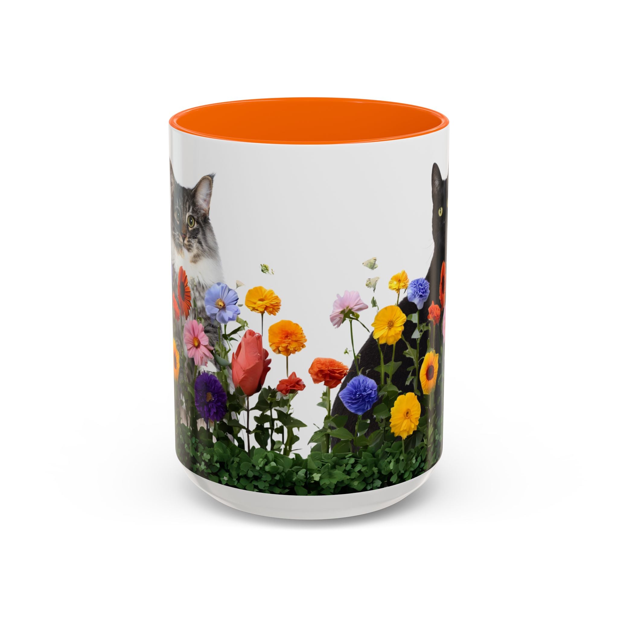 Floral Cats Coffee Mug - 11 oz/15 oz