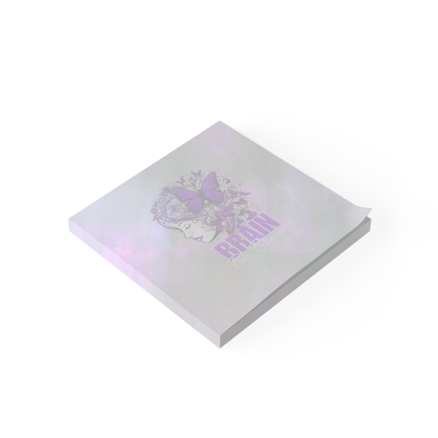 Purple Brain Be Brave Post-it® Note Pads
