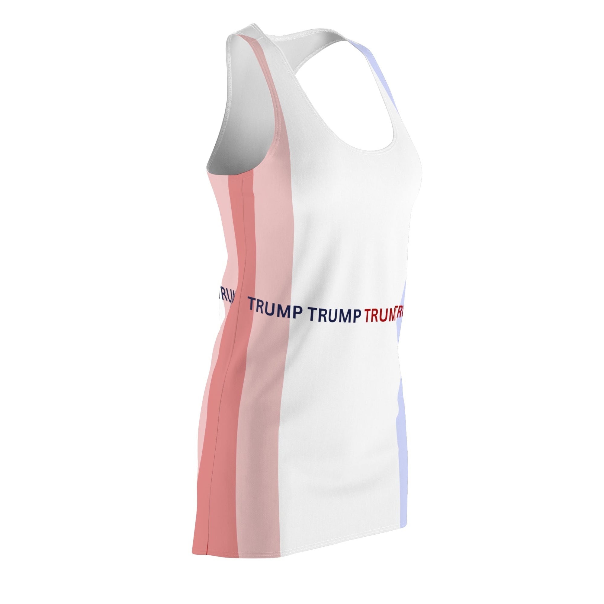 Patriotic Cut & Sew Racerback Dress - Red, White & Blue Trump Design Printify