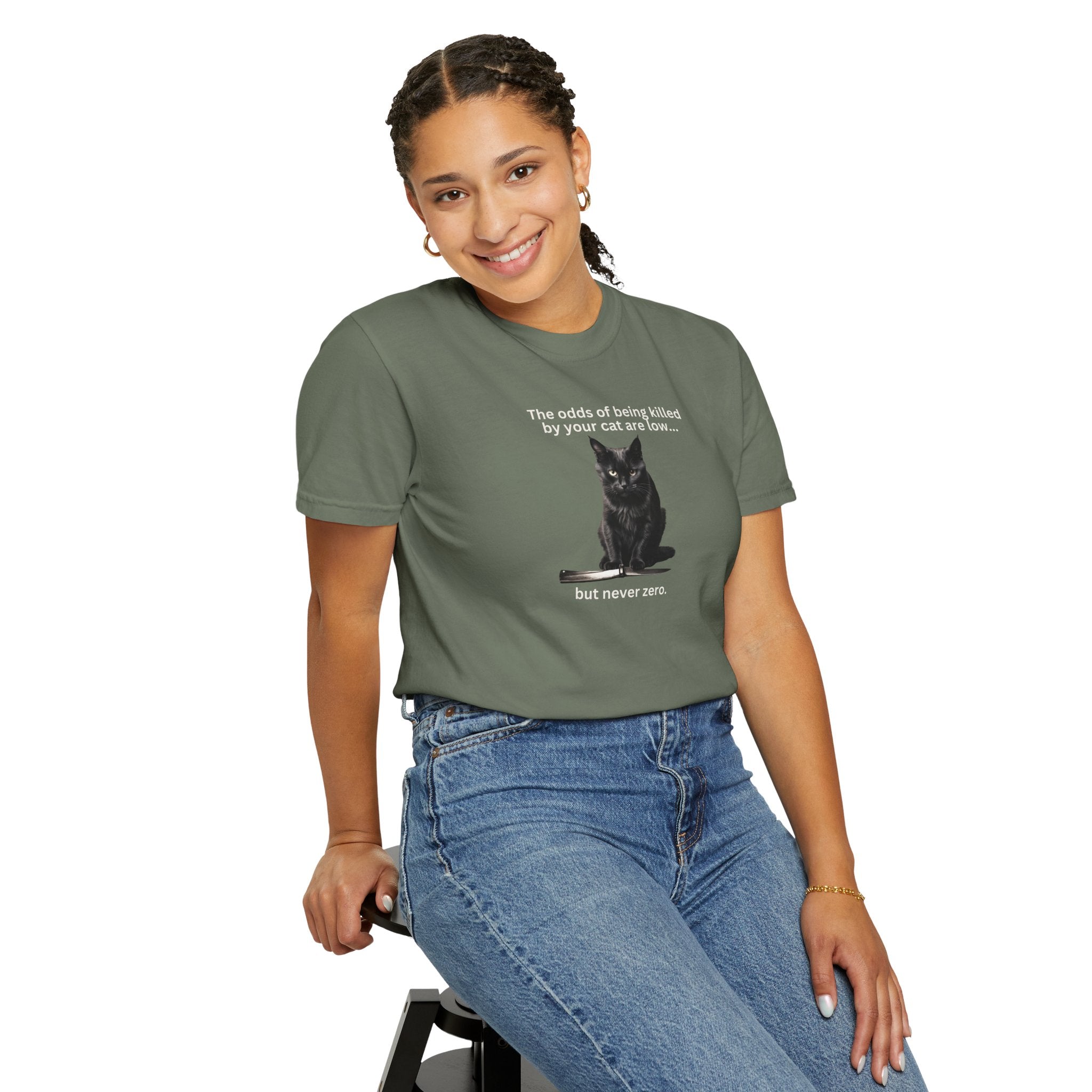 Photo depicting the ​Odds Unisex Garment-Dyed T-shirt from EpiAl's Shop.