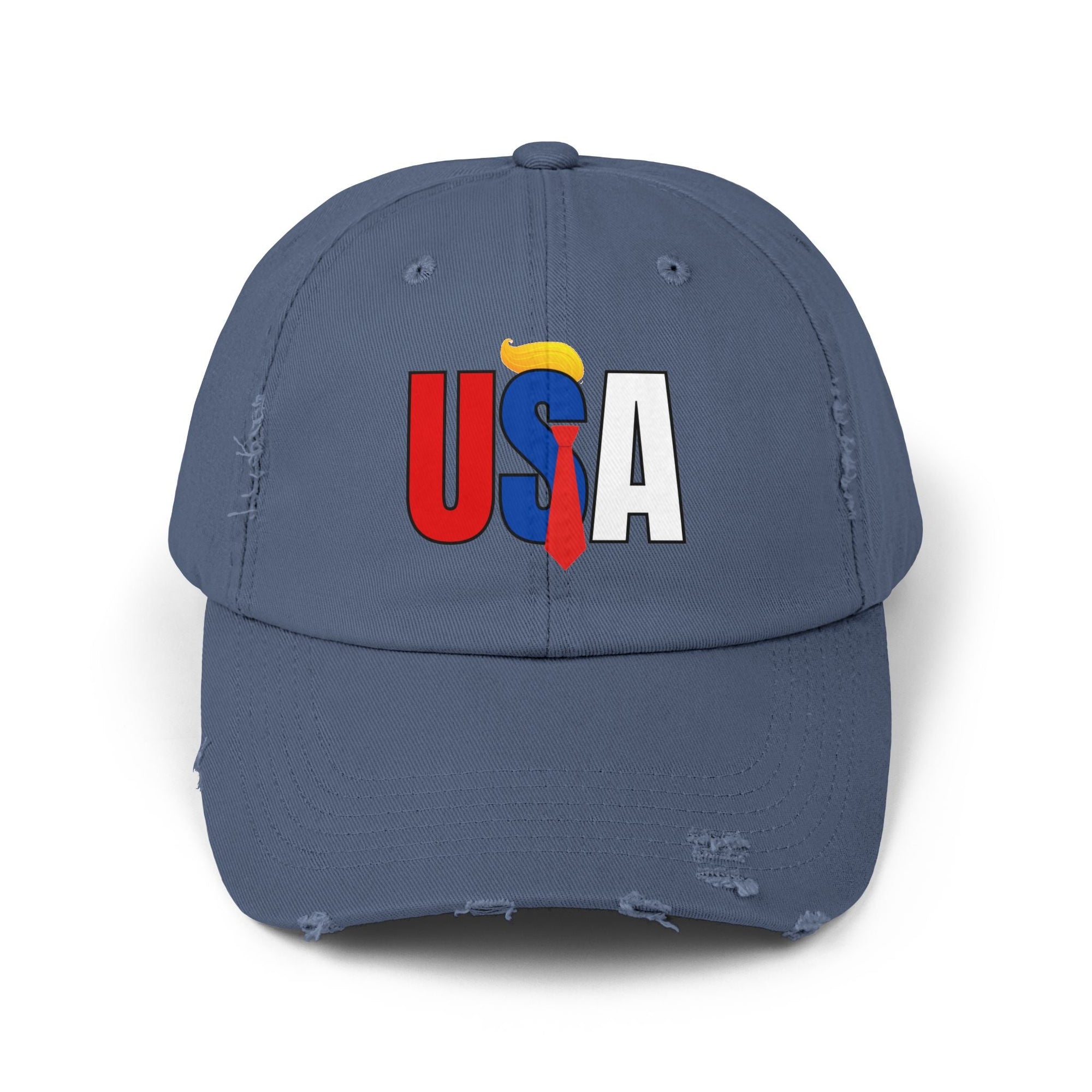 Unisex Trendy Distressed USA Cap Printify