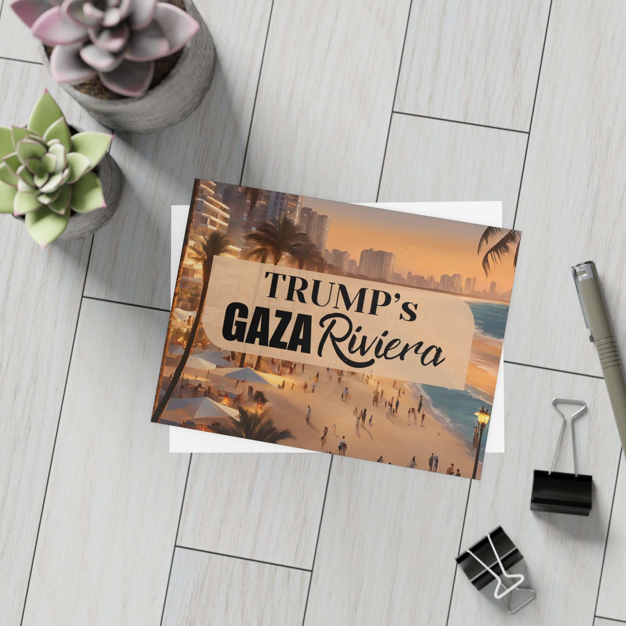 Trump’s Gaza Riviera Postcard Bundles with Envelopes