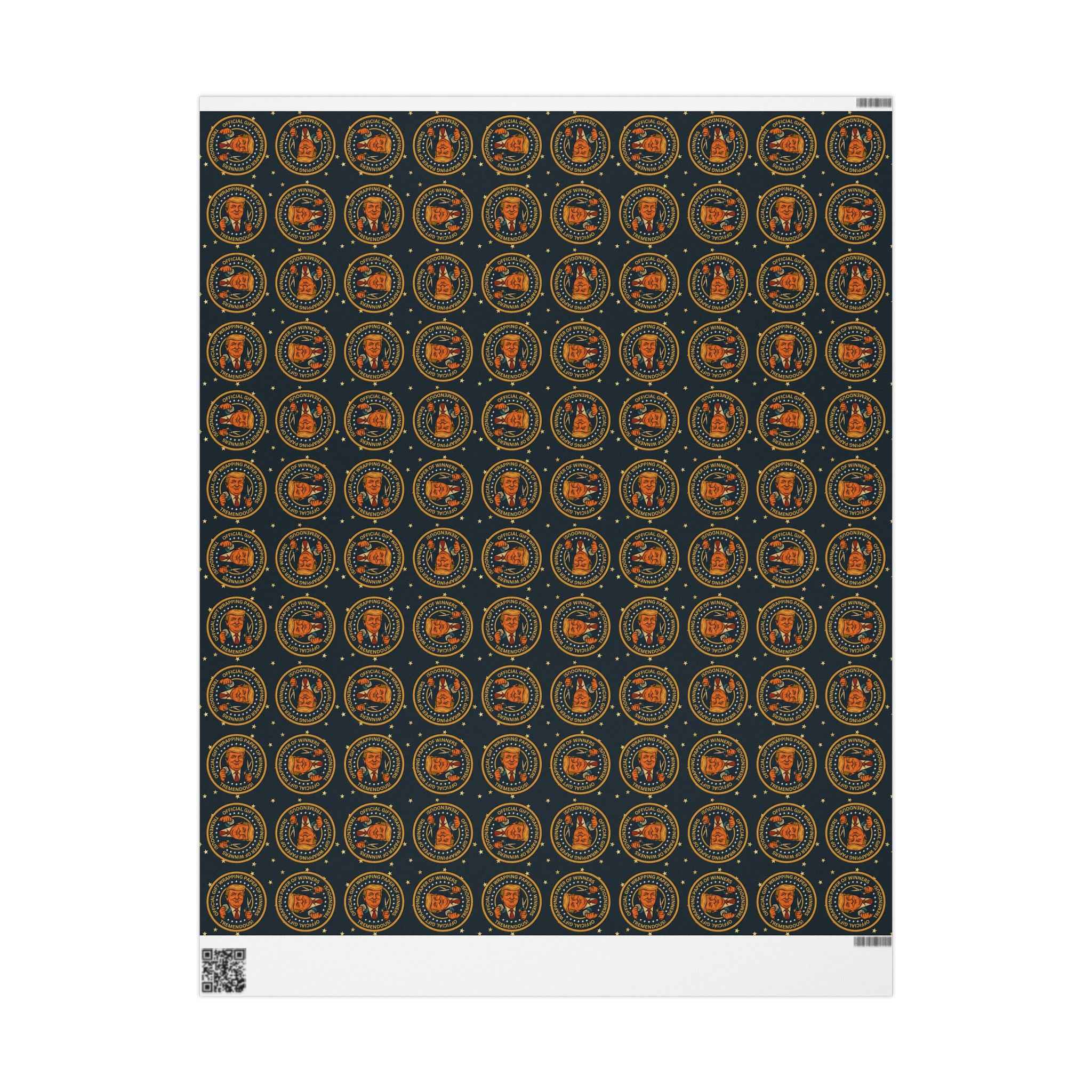 Political Parody “Official Gift Wrapping Paper of Winners” – Tremendous Seal Pattern