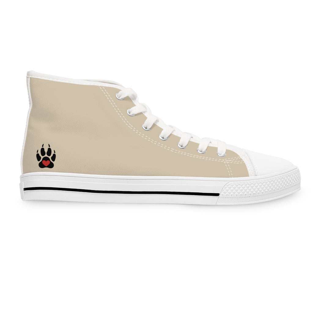 Jimothy Raccoon Paw Print Women's High-Top Canvas Sneakers | Trash Panda Shoes