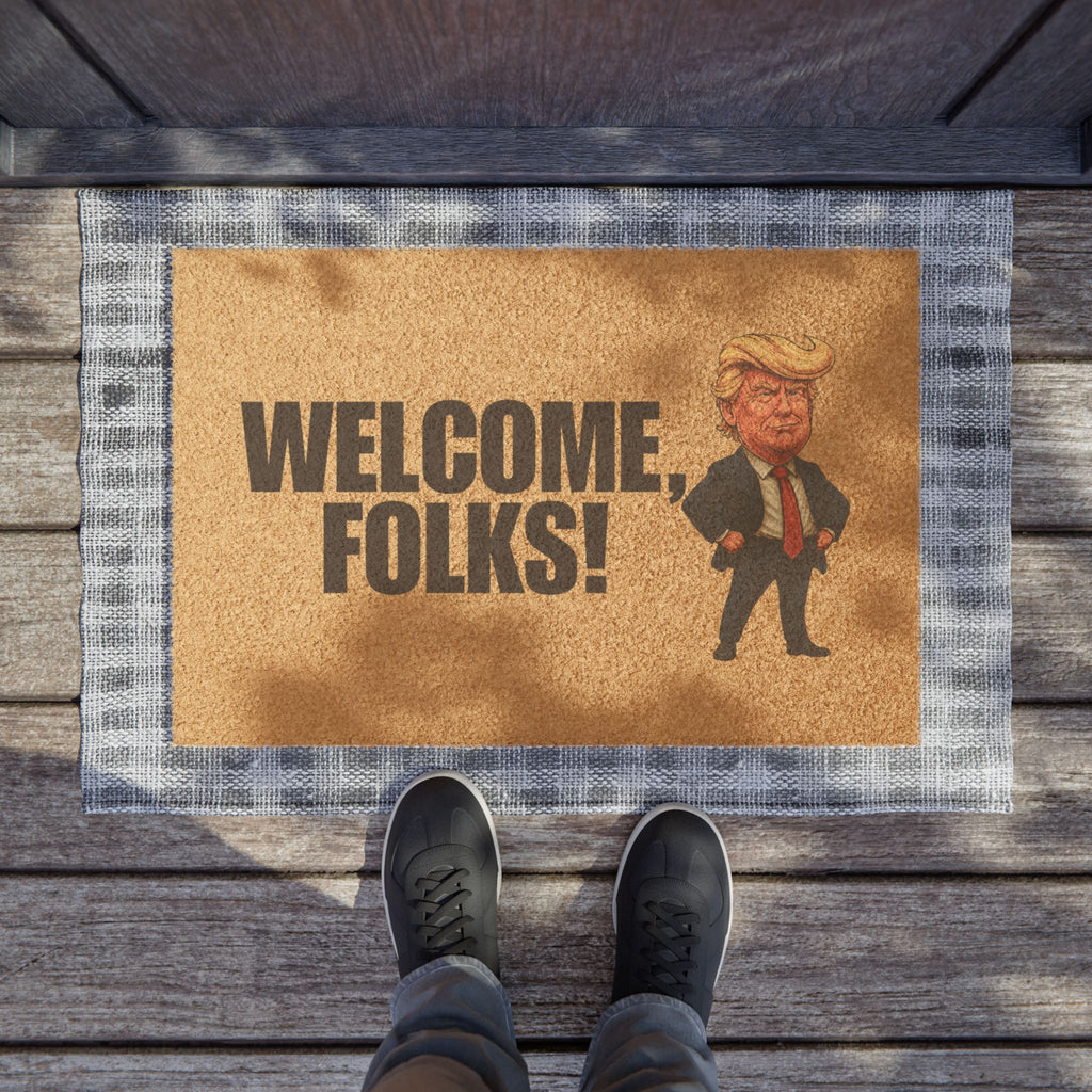 The Huge Welcome Doormat – Bold Patriotic Parody Entry Mat