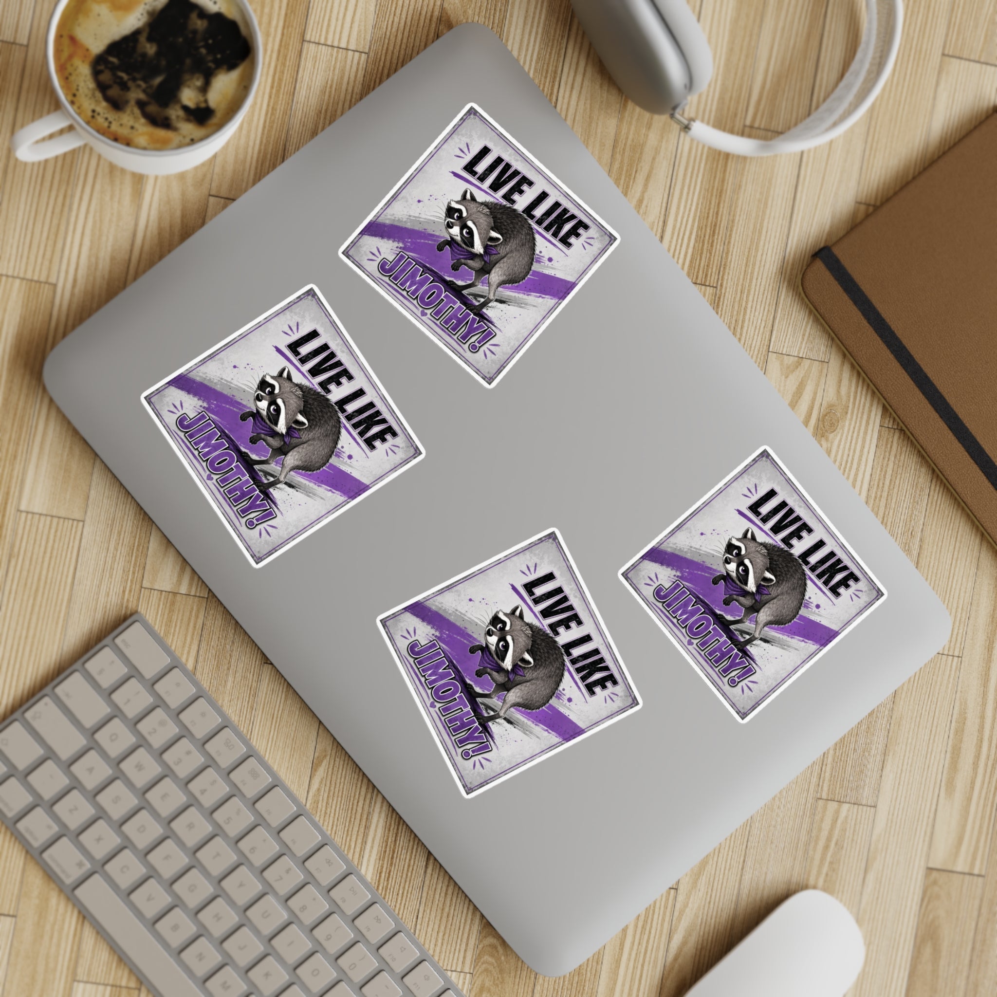 Live Like Jimothy Raccoon Sticker Sheets | Set of 5