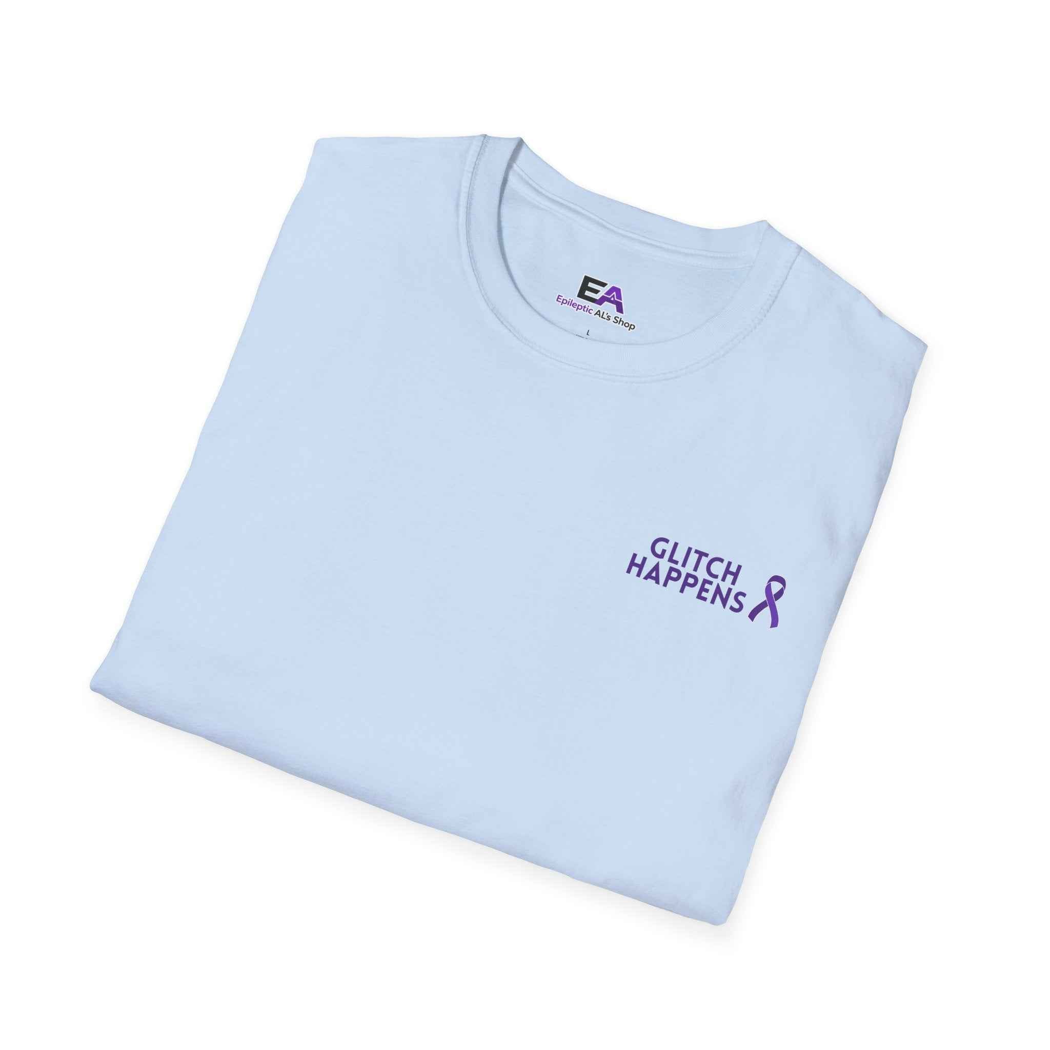 Glitch Happens Tee – Minimalist Seizure First Aid Shirt | Epilepsy Awareness | Neurostrong Apparel