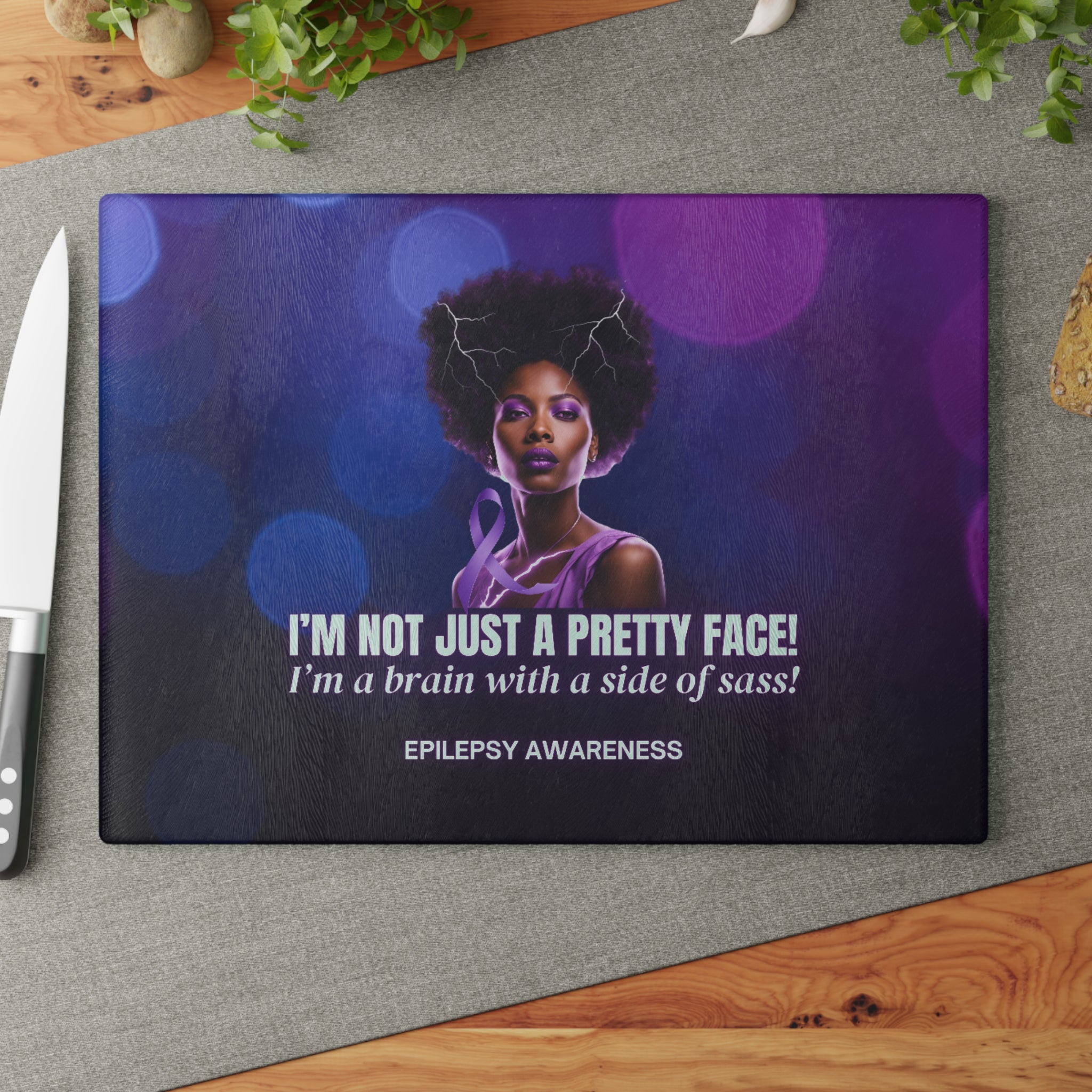 Sassy Brain Glass Cutting Board - EpiAl's Shop